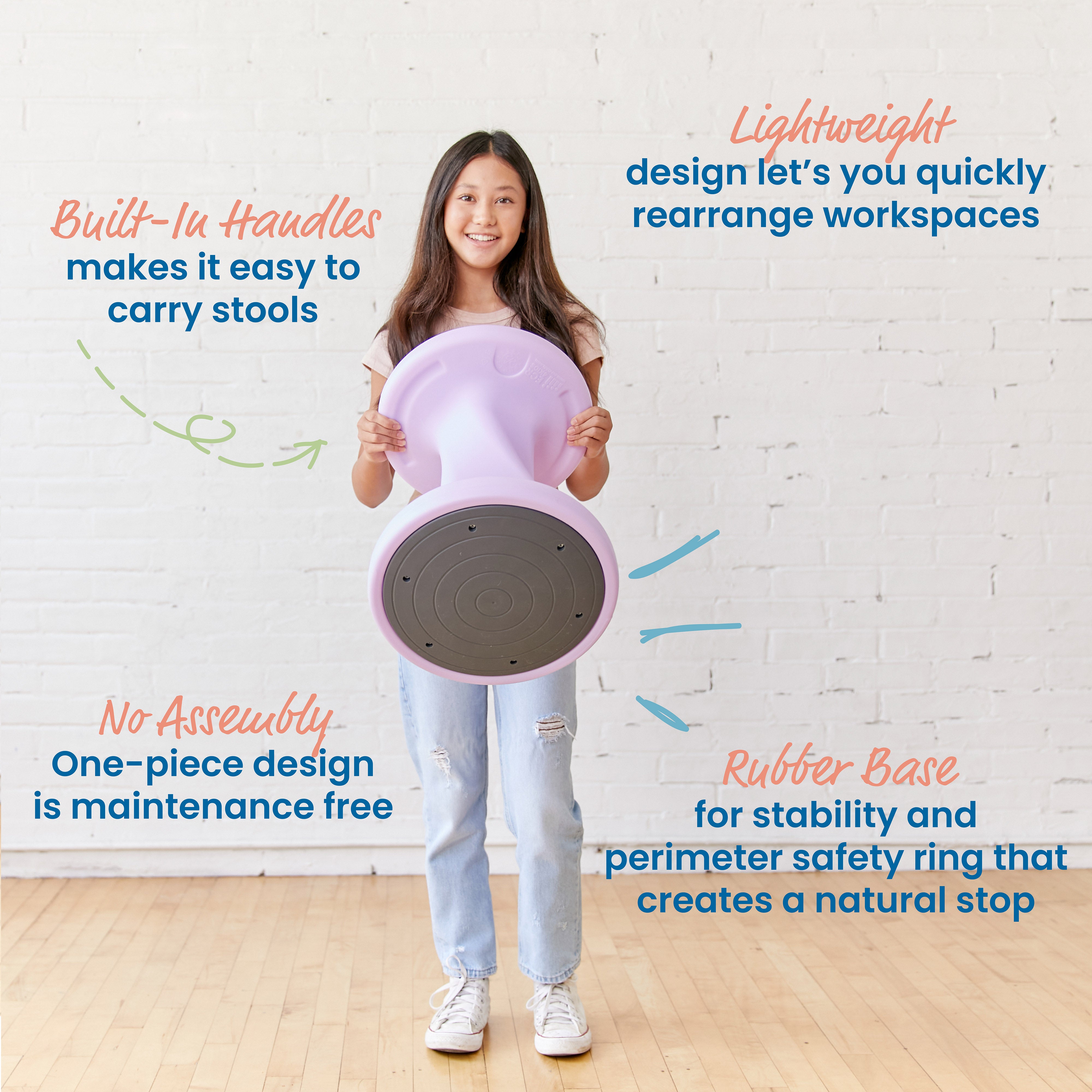 Twist Wobble Stool, 18in Seat Height