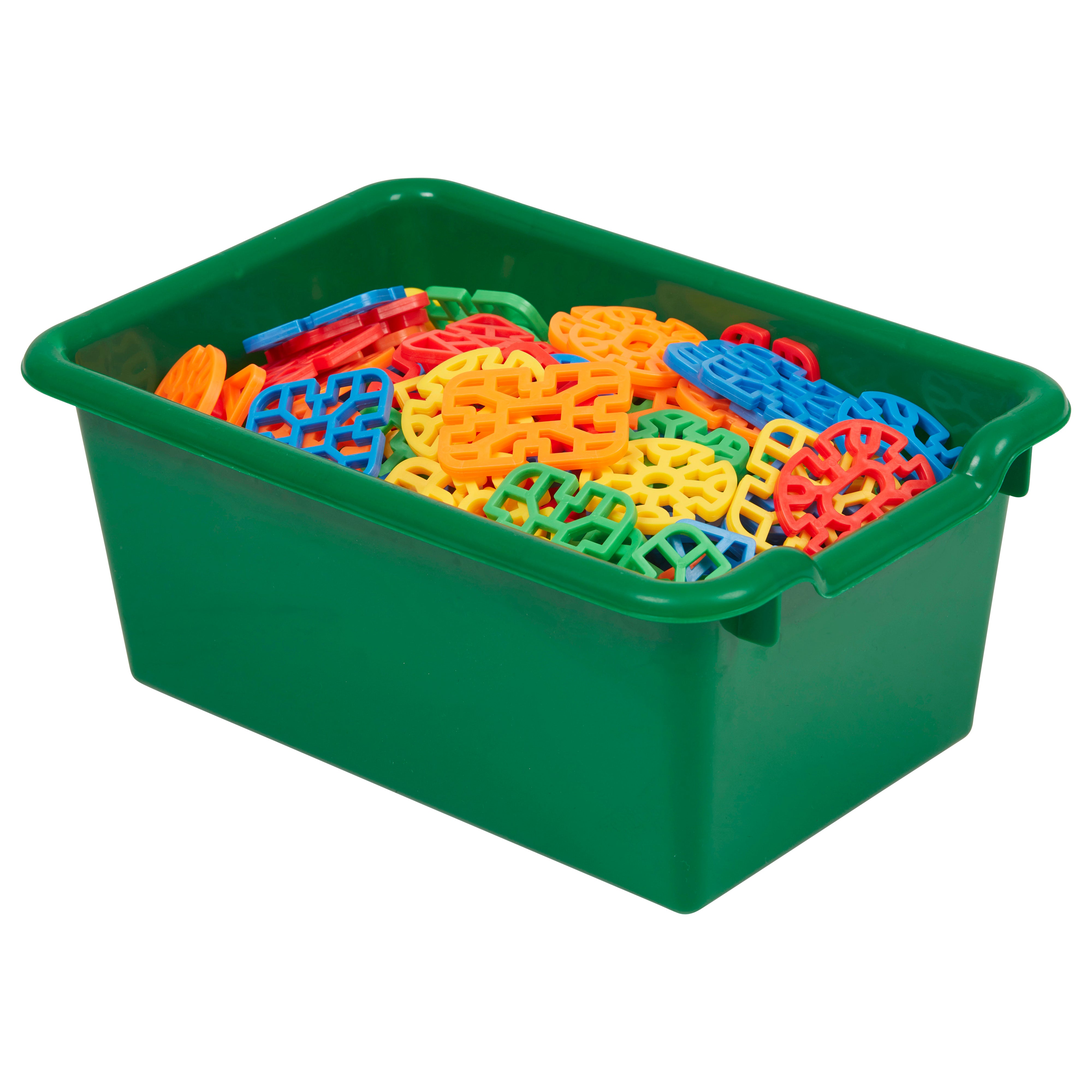 Scoop Front Plastic Storage Bins, 15-Piece