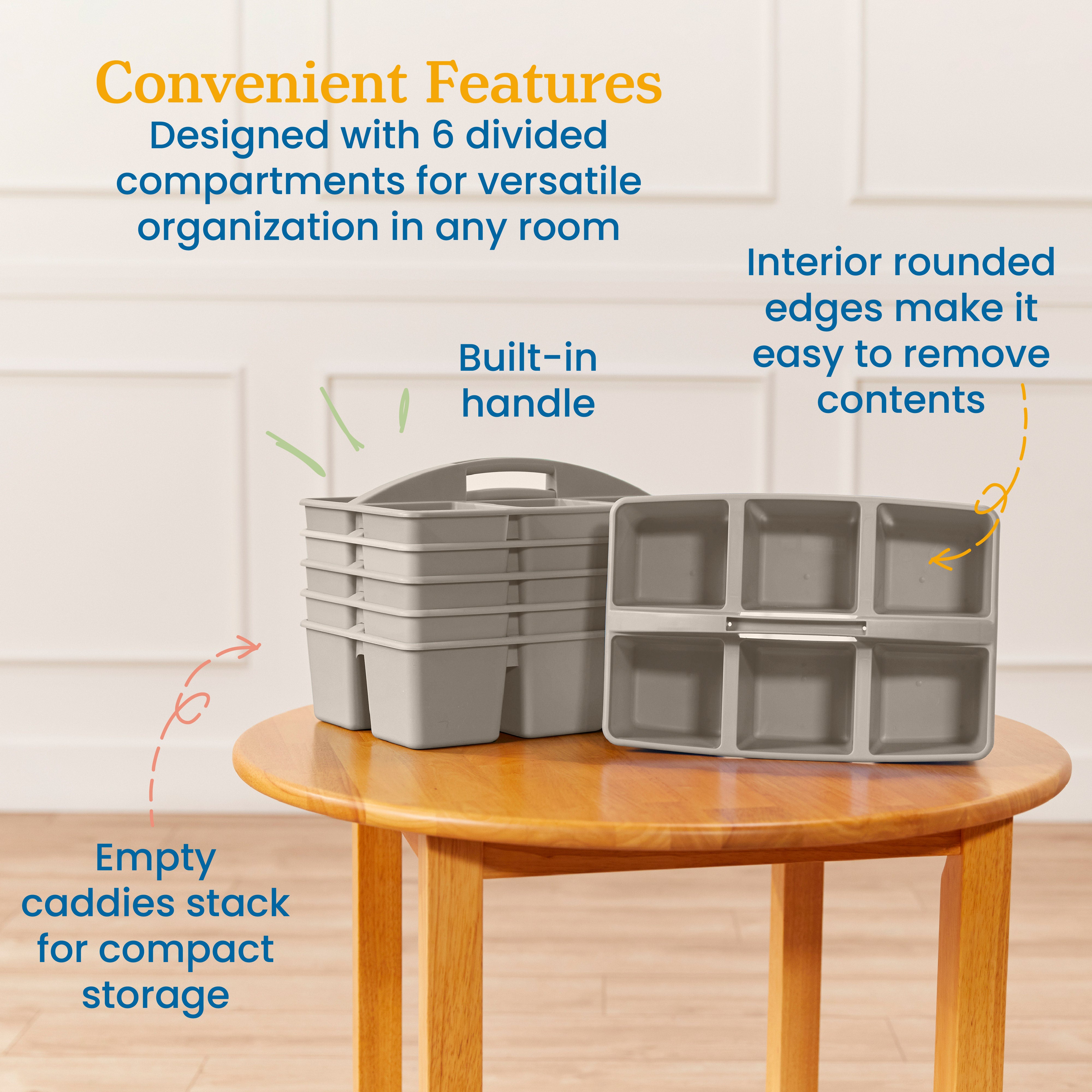 6-Compartment Large Caddy, 6-Pack