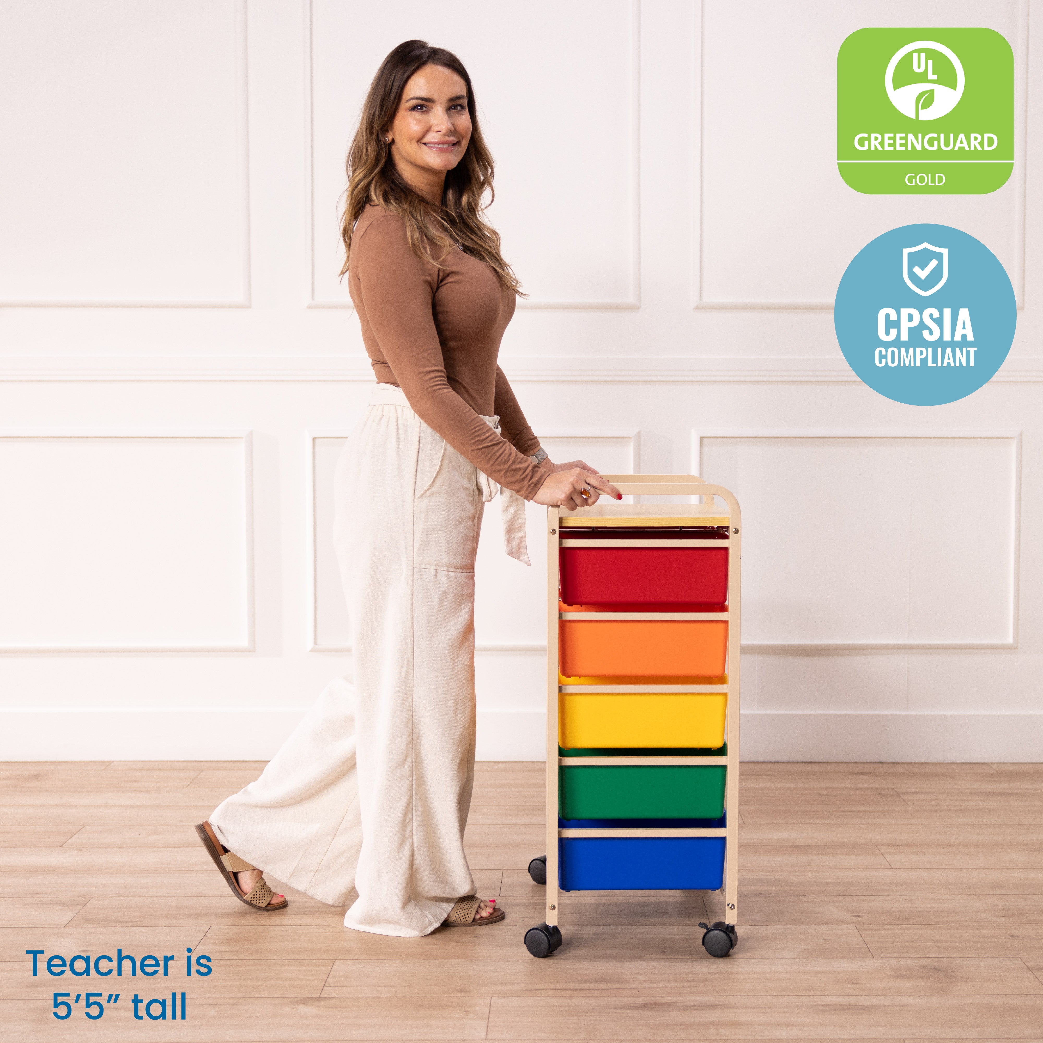 Mobile Organizer with Storage Bins