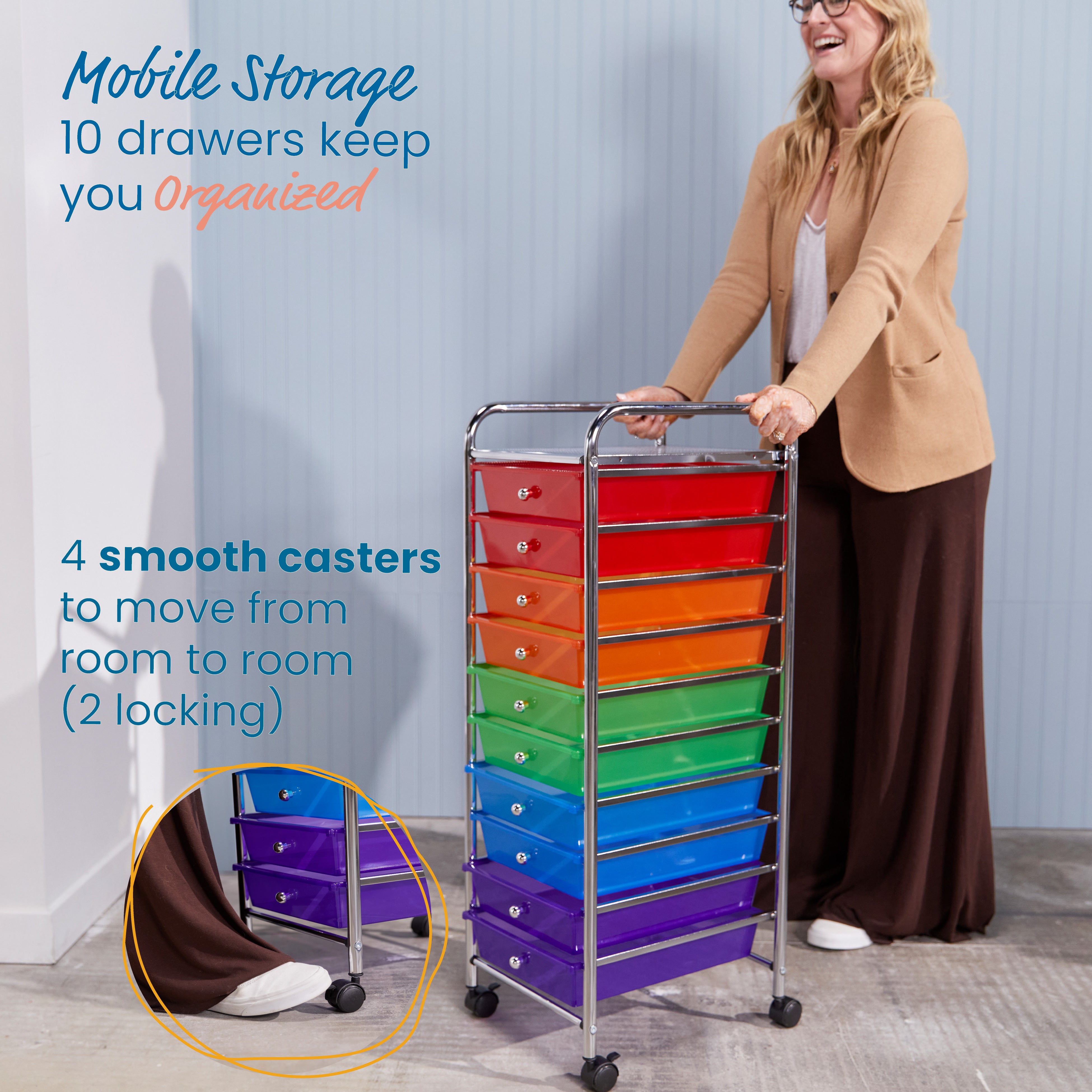 10-Drawer Mobile Organizer