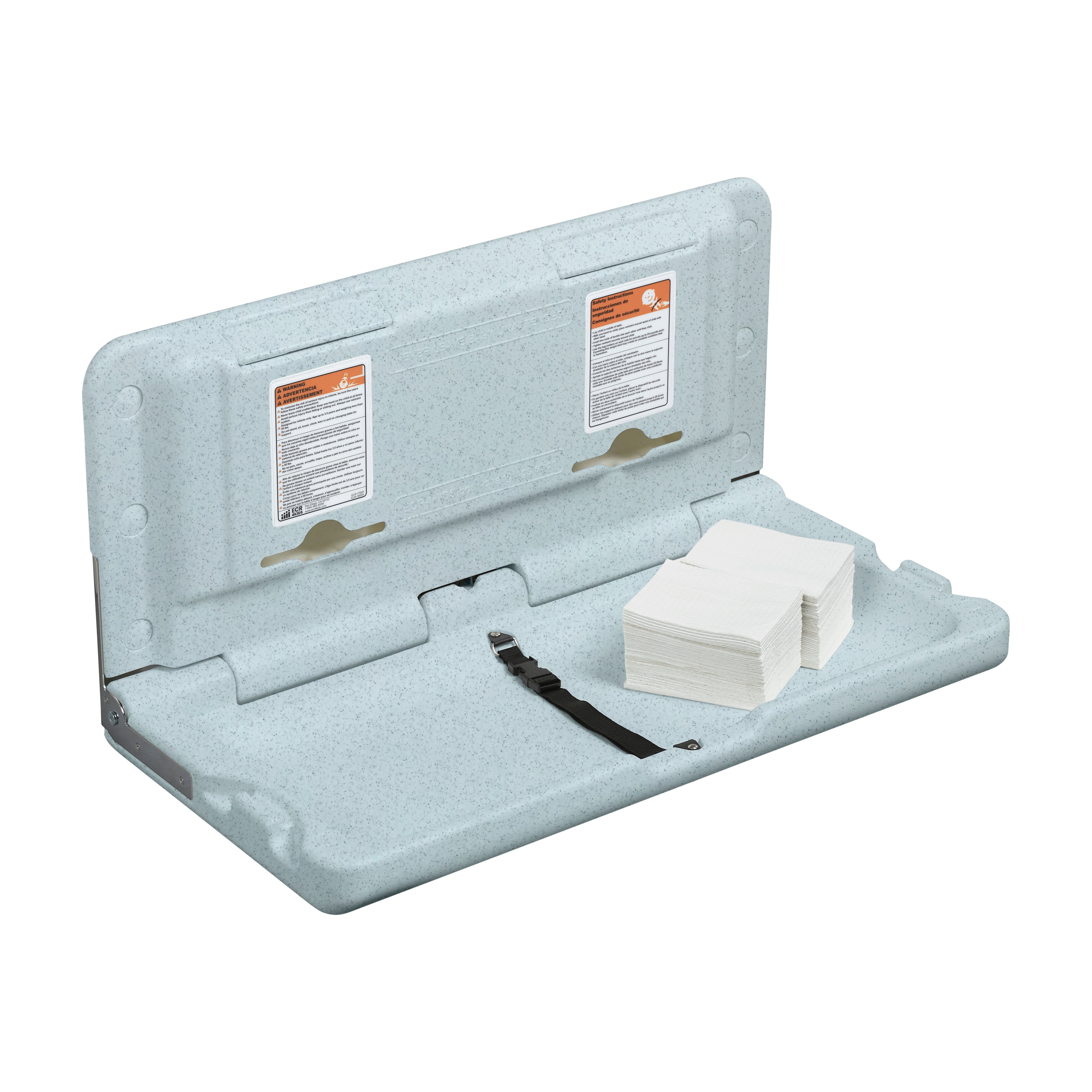 Horizontal Wall-Mounted Diaper Changing Station