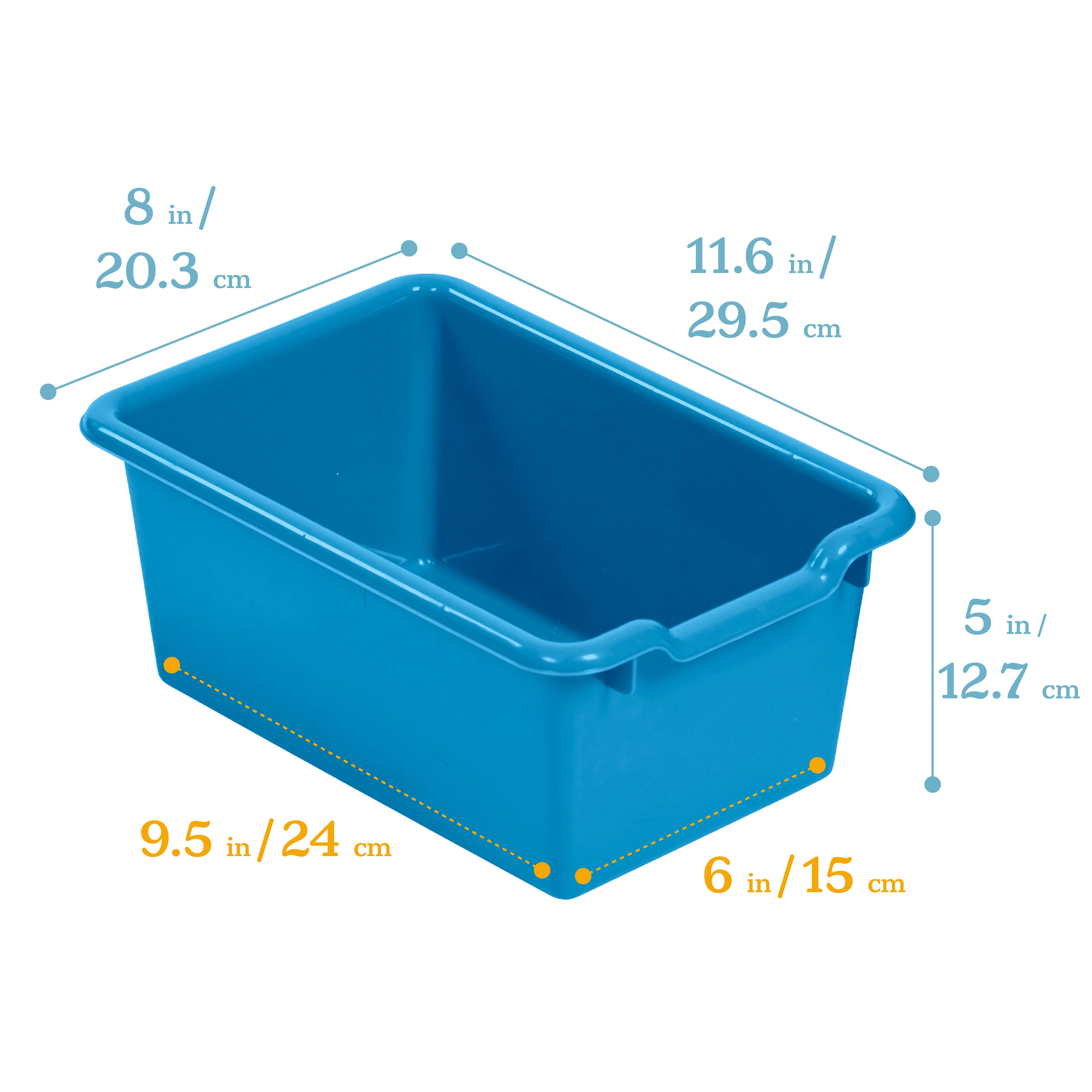 Scoop Front Storage Bins, 10-Piece