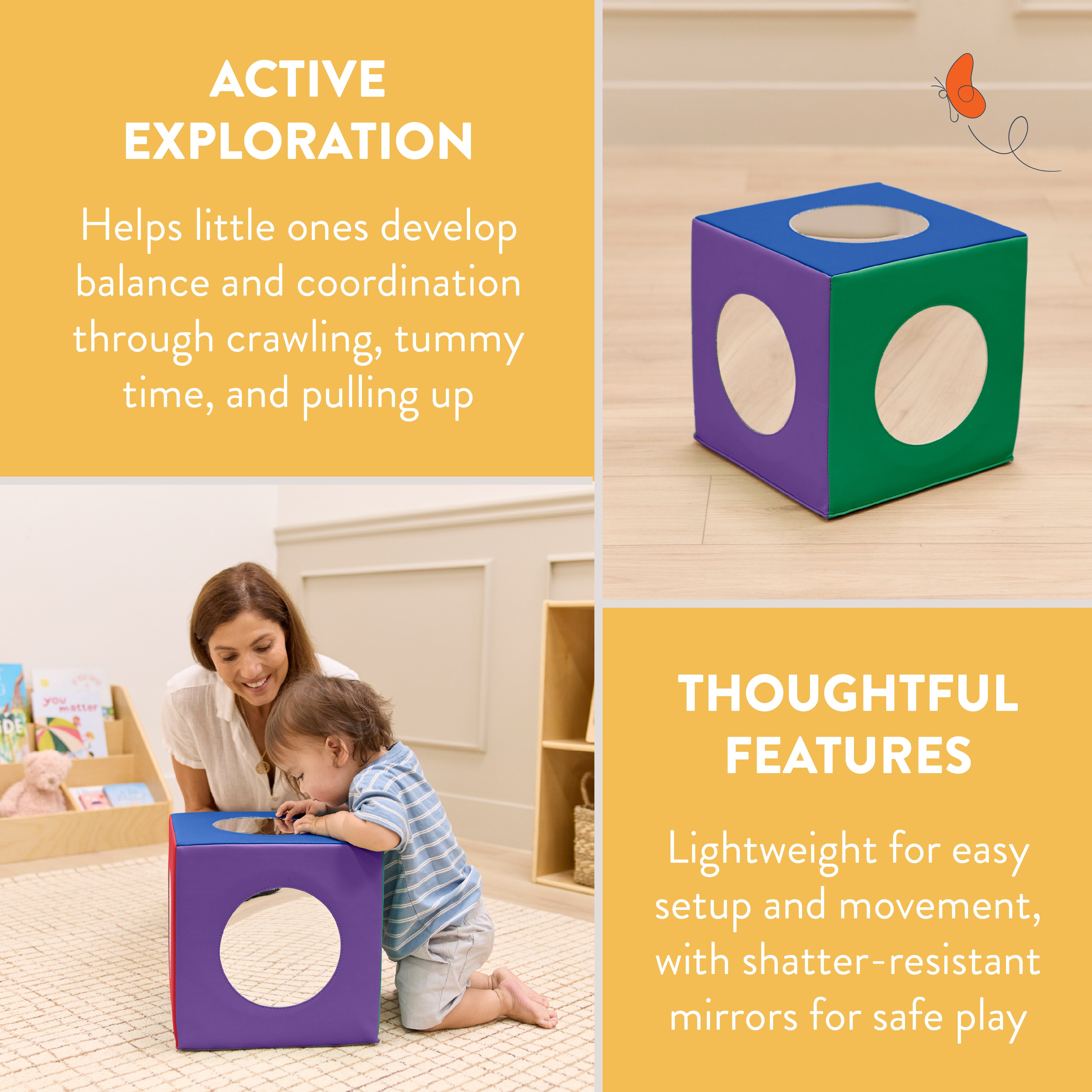 Peek 'n' See Sensory Activity Mirror Cube