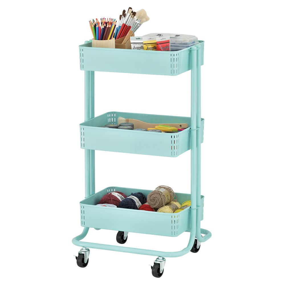 3-Tier Metal Rolling Utility Cart