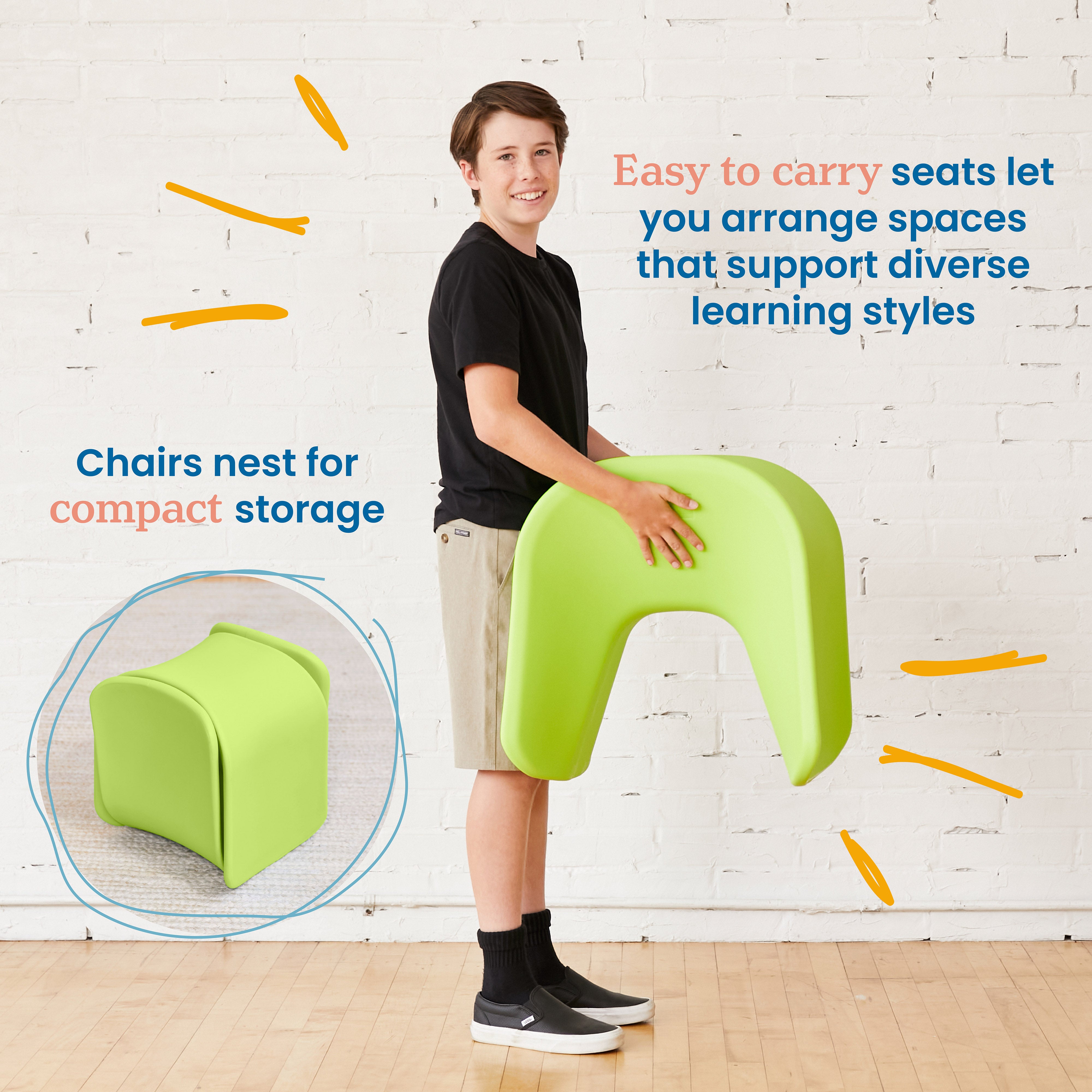 Wave Seat, 18in - 19.6in Seat Height