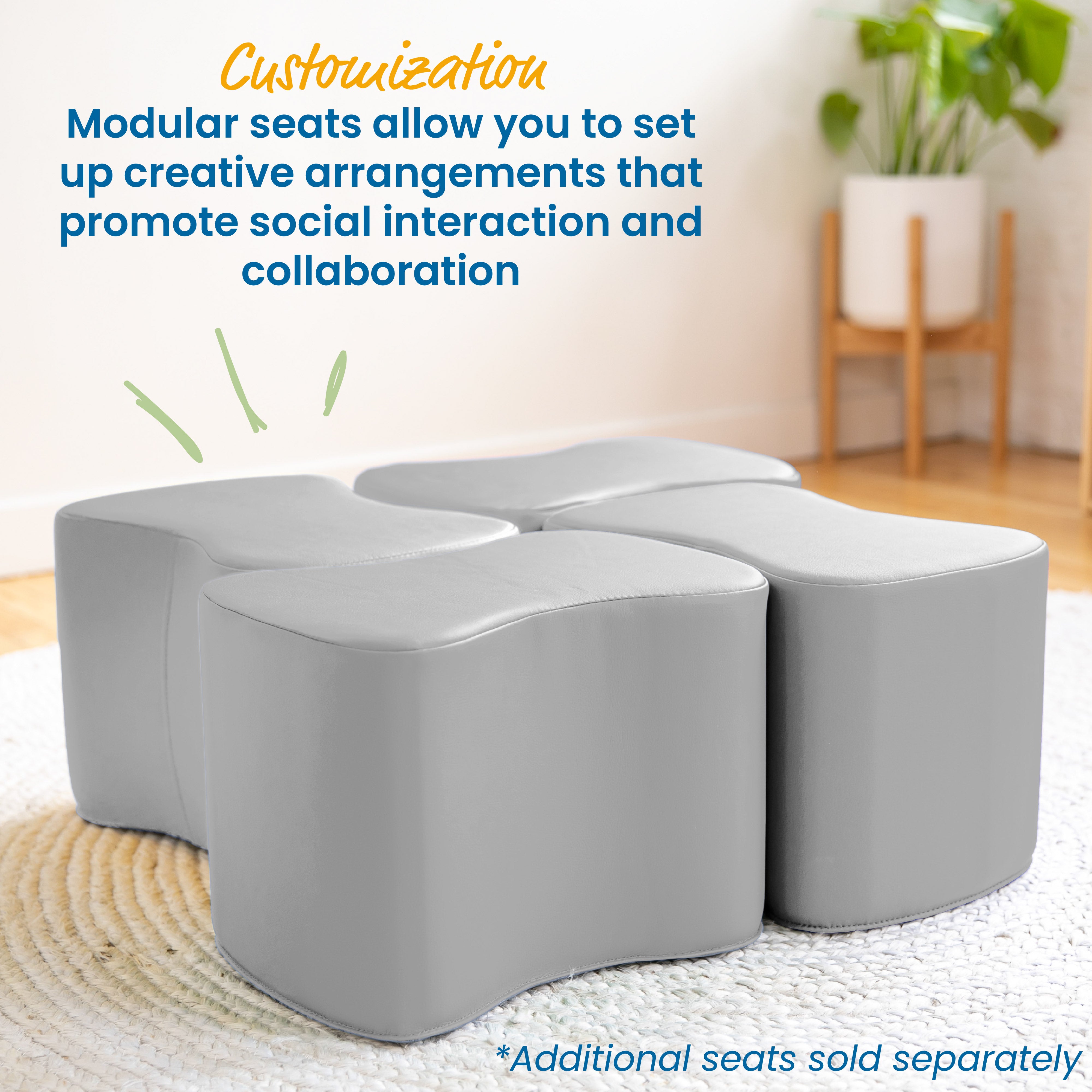 SoftZone Toddler Modular Stool Set, 2-Pack