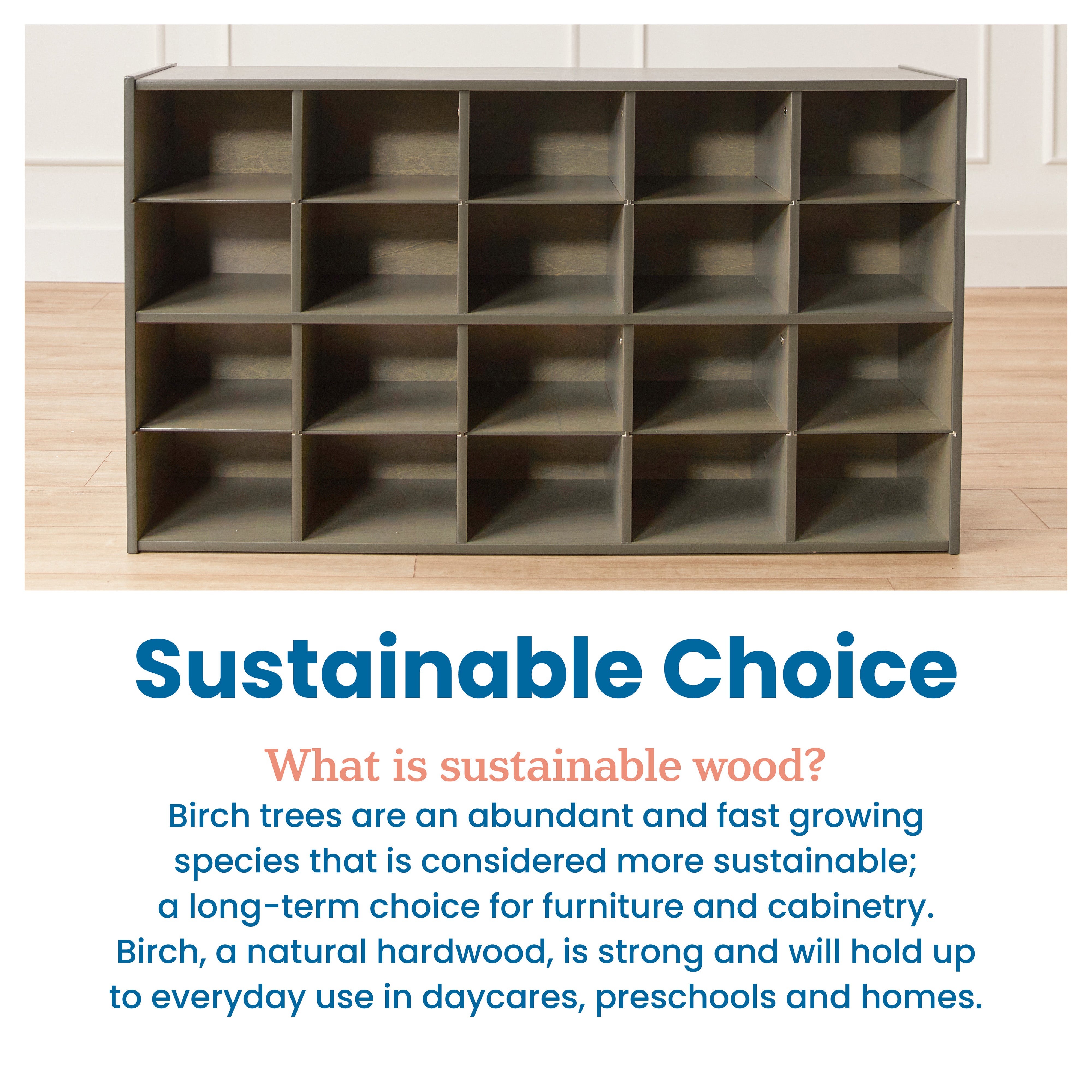 Streamline 20 Cubby Tray Cabinet with 20 Scoop Front Bins, 4x5