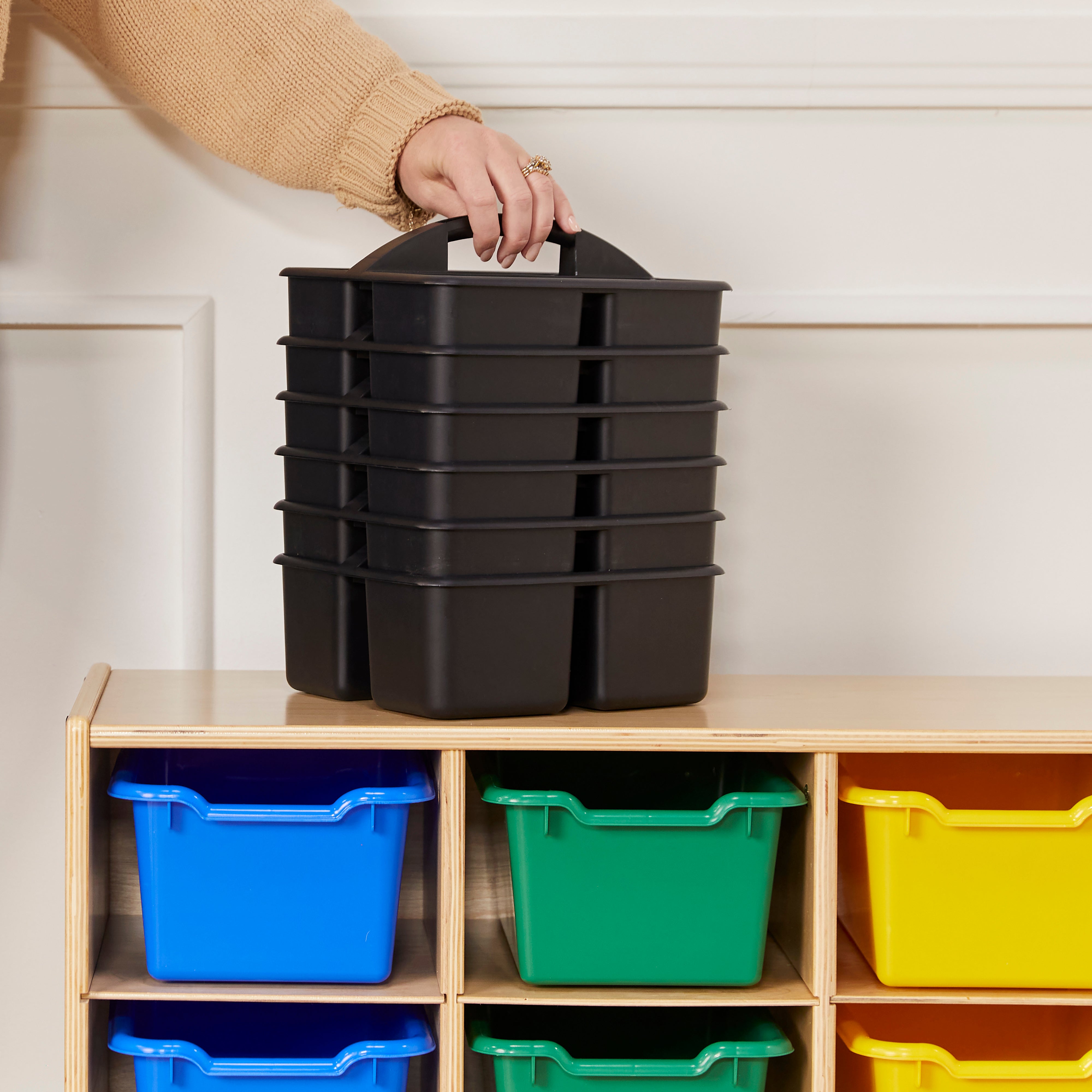 3-Compartment Storage Caddy, 6-Pack