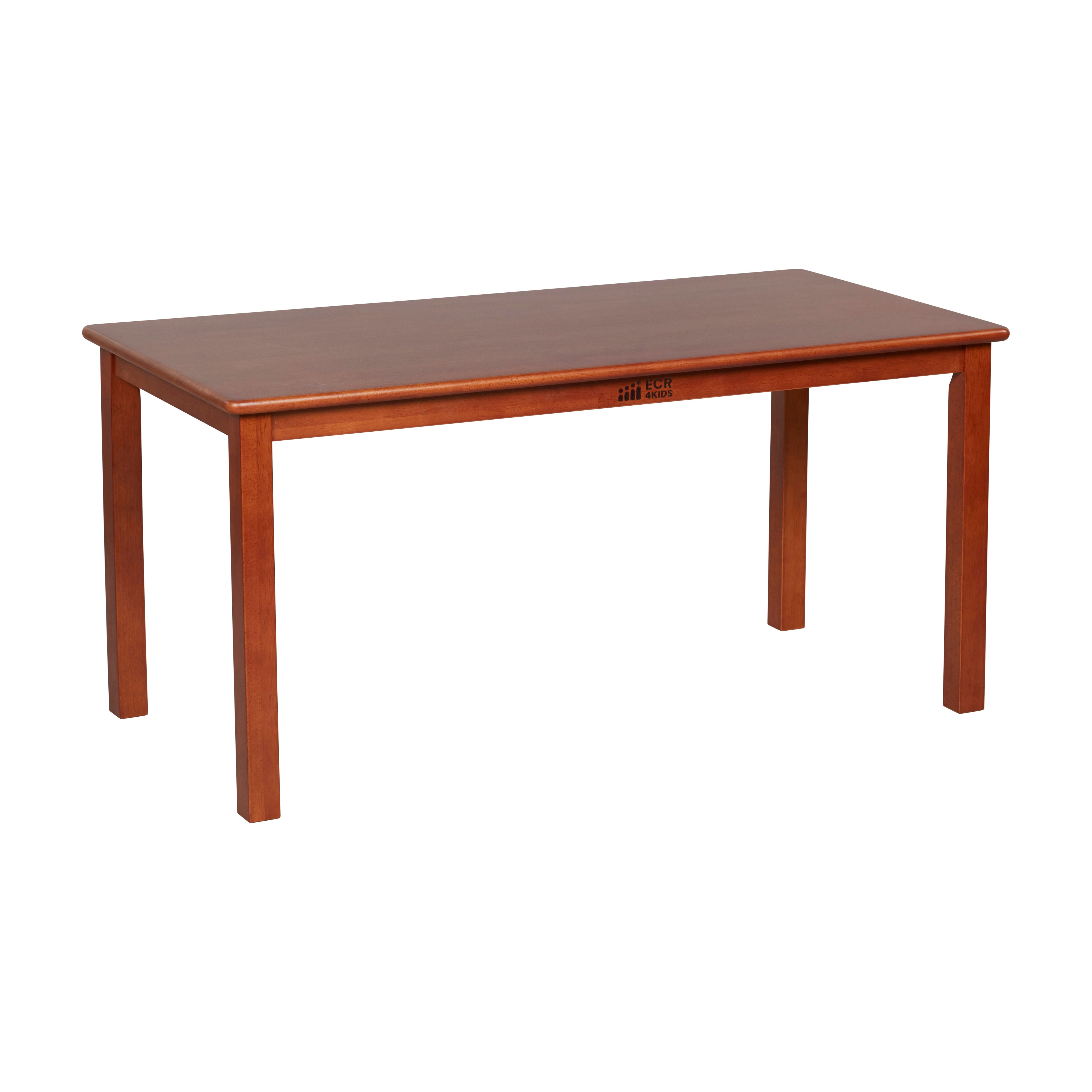 24in x 48in Rectangular Hardwood Table with 22in Legs