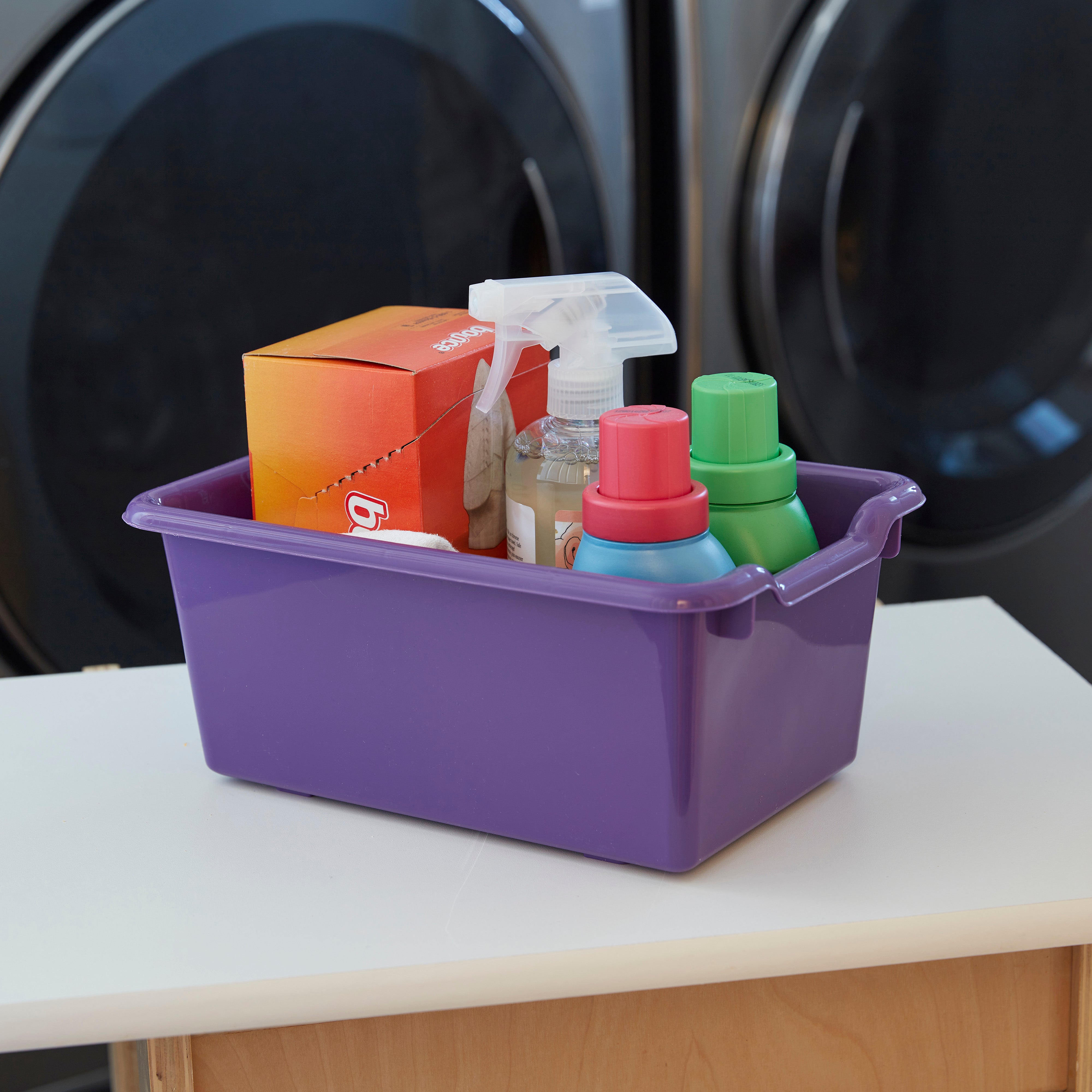 Scoop Front Plastic Storage Bins, 30-Piece