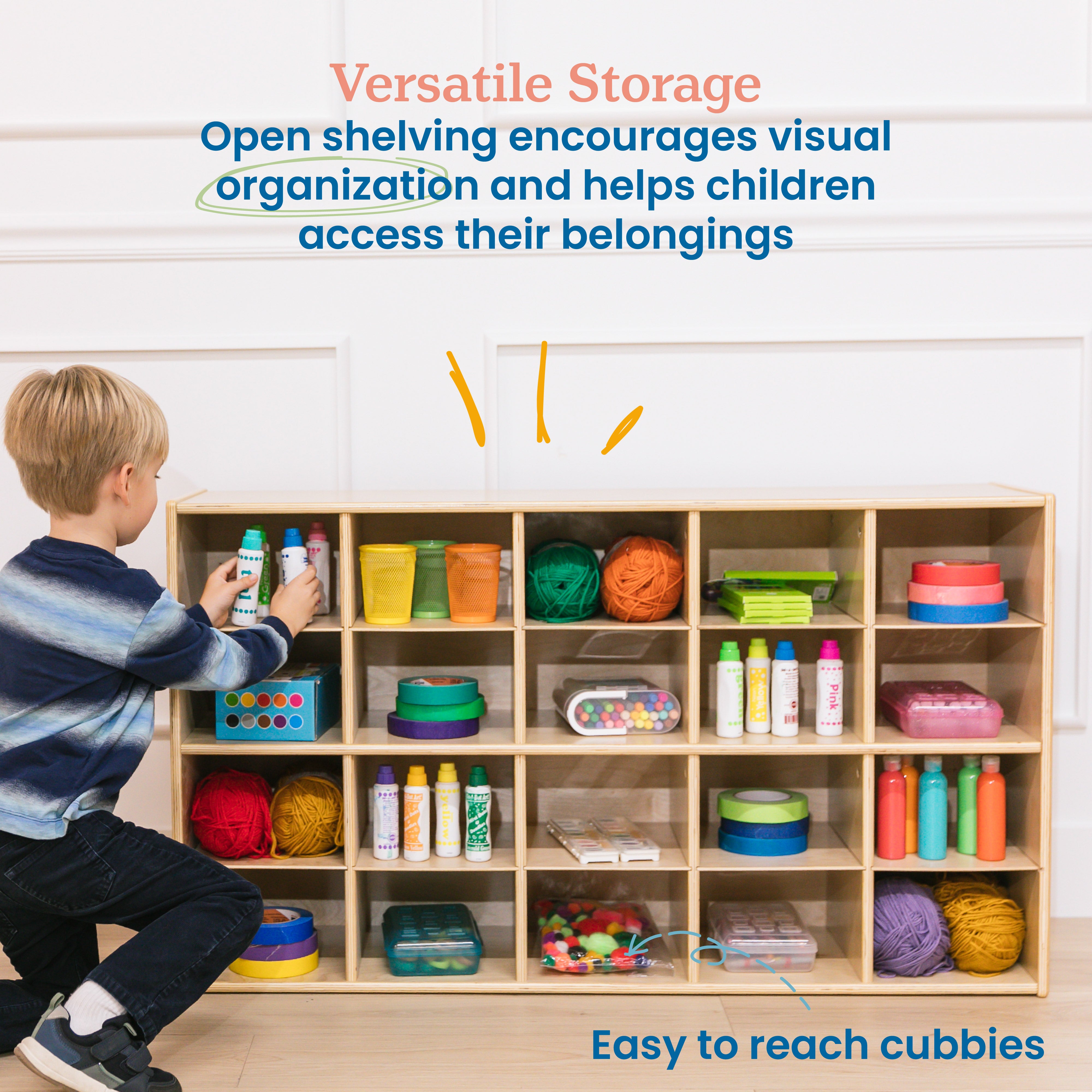 Streamline 20 Cubby Tray Storage Cabinet, 4x5