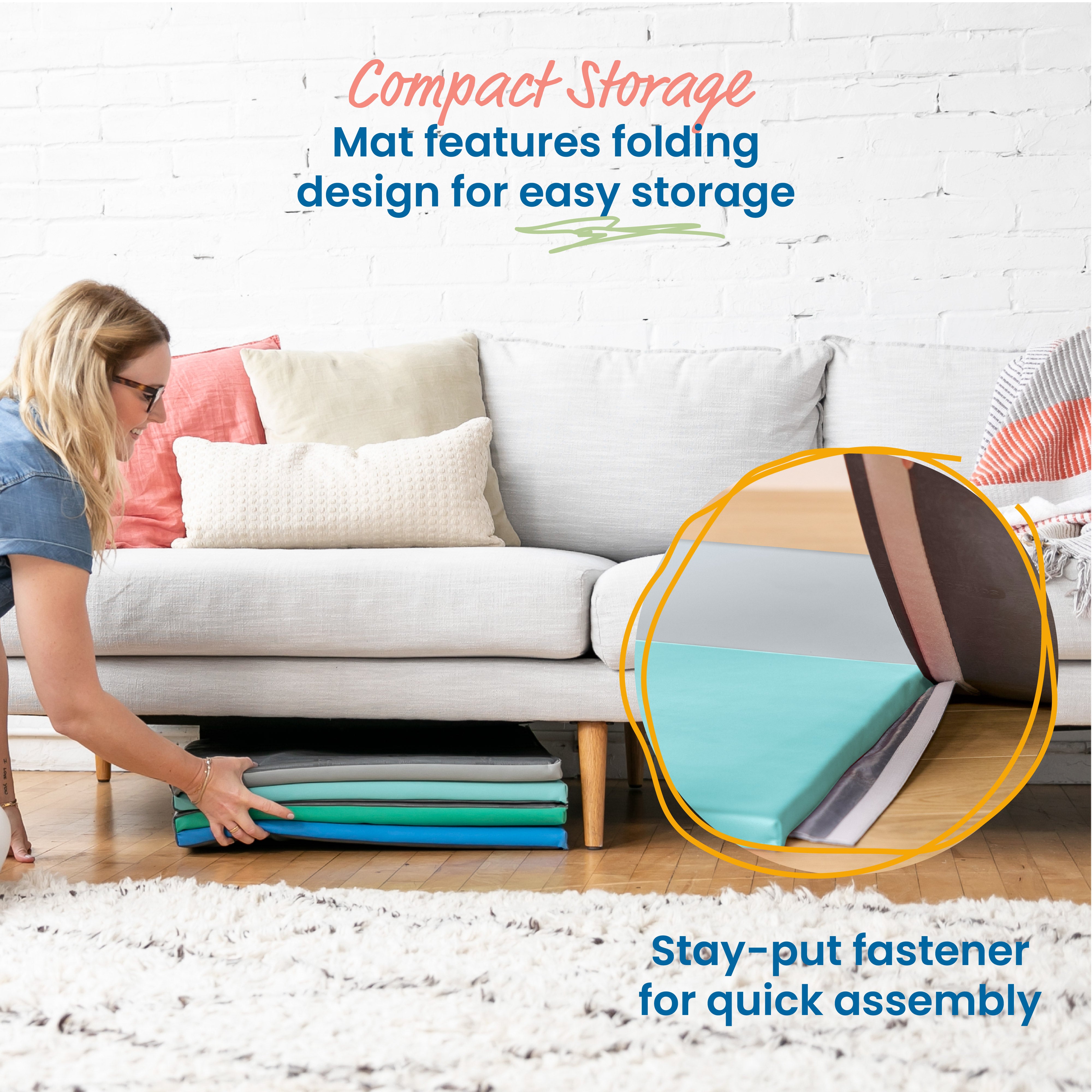 Quad Fold-N-Go Activity Mat and Patchwork Toddler Blocks, 13-Piece