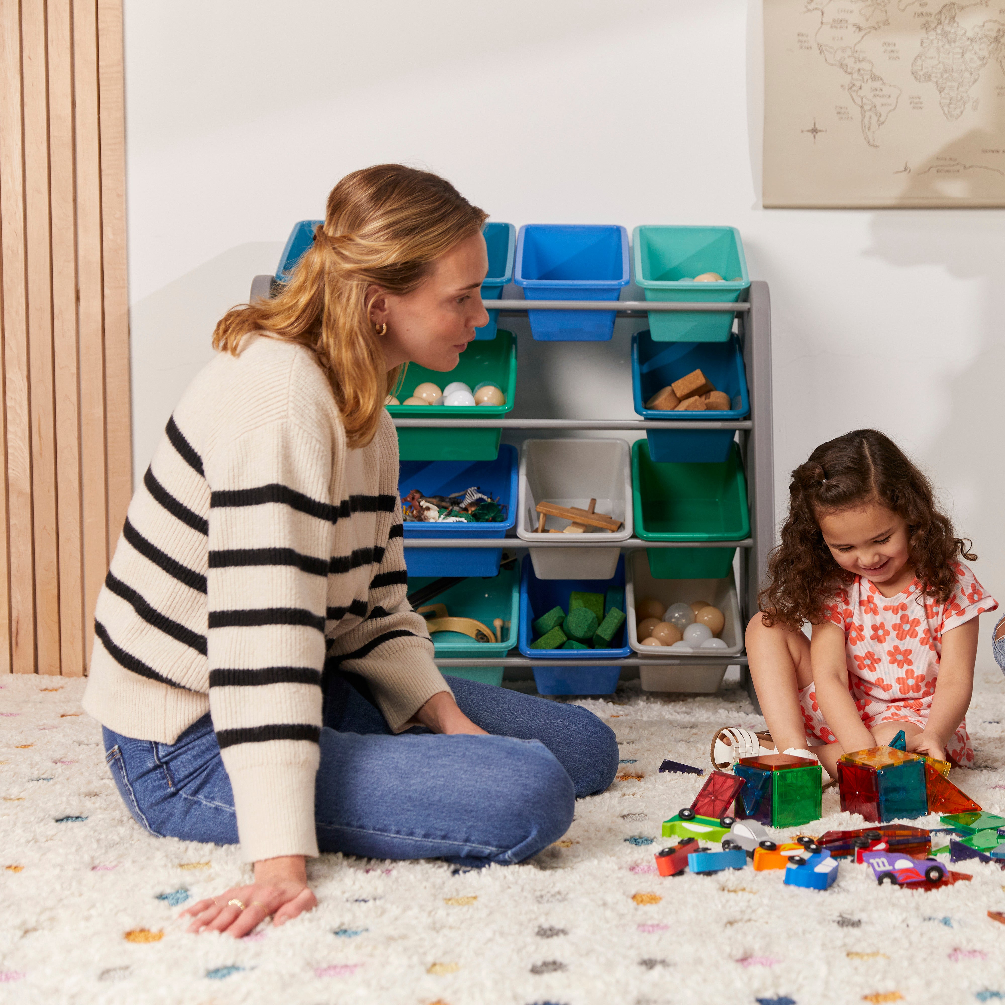Tree Storage Organizer with 12 Bins