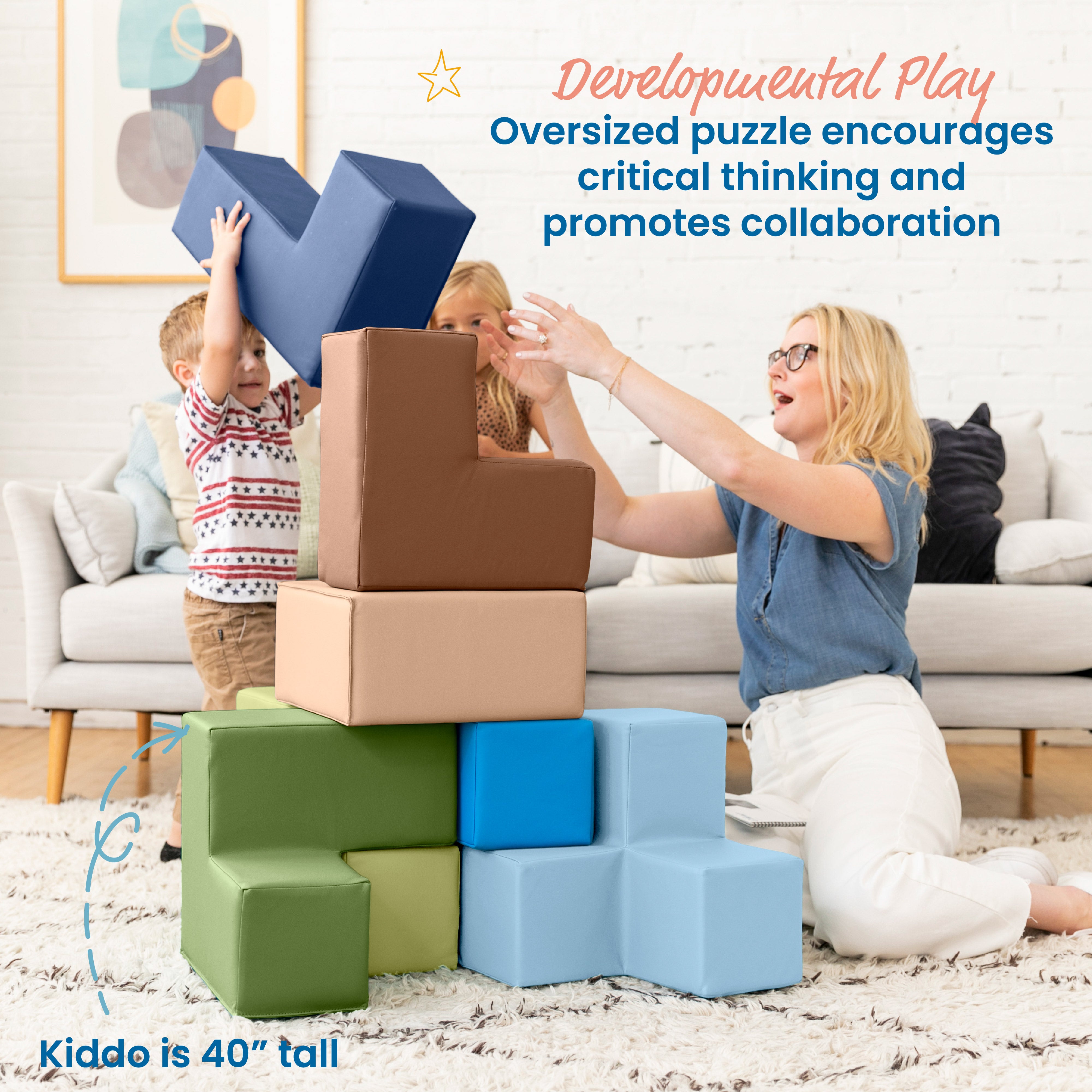 SoftZone Brainy Building Blocks, 7-Piece