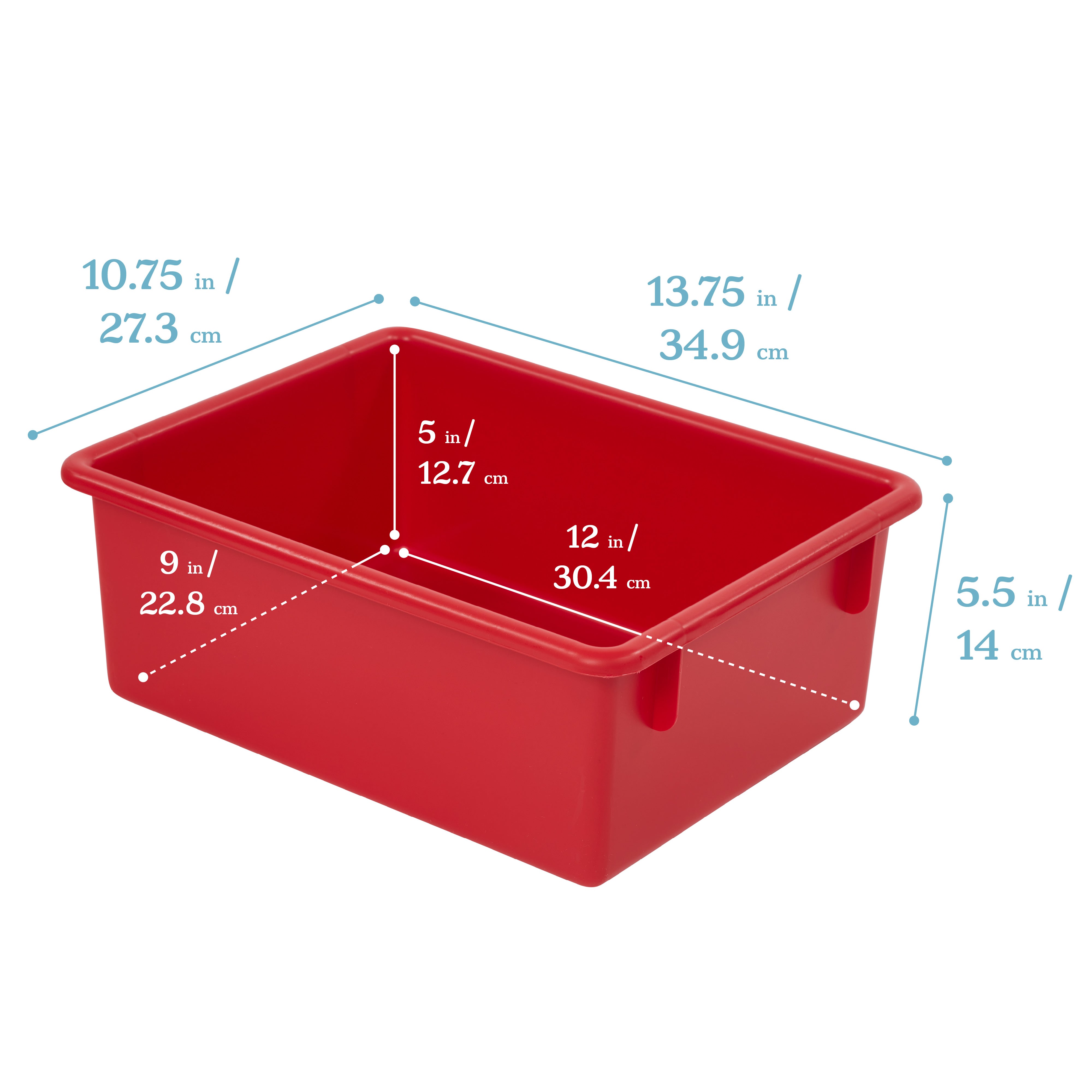 Letter Size Deep Tray with Lid, 10-Piece