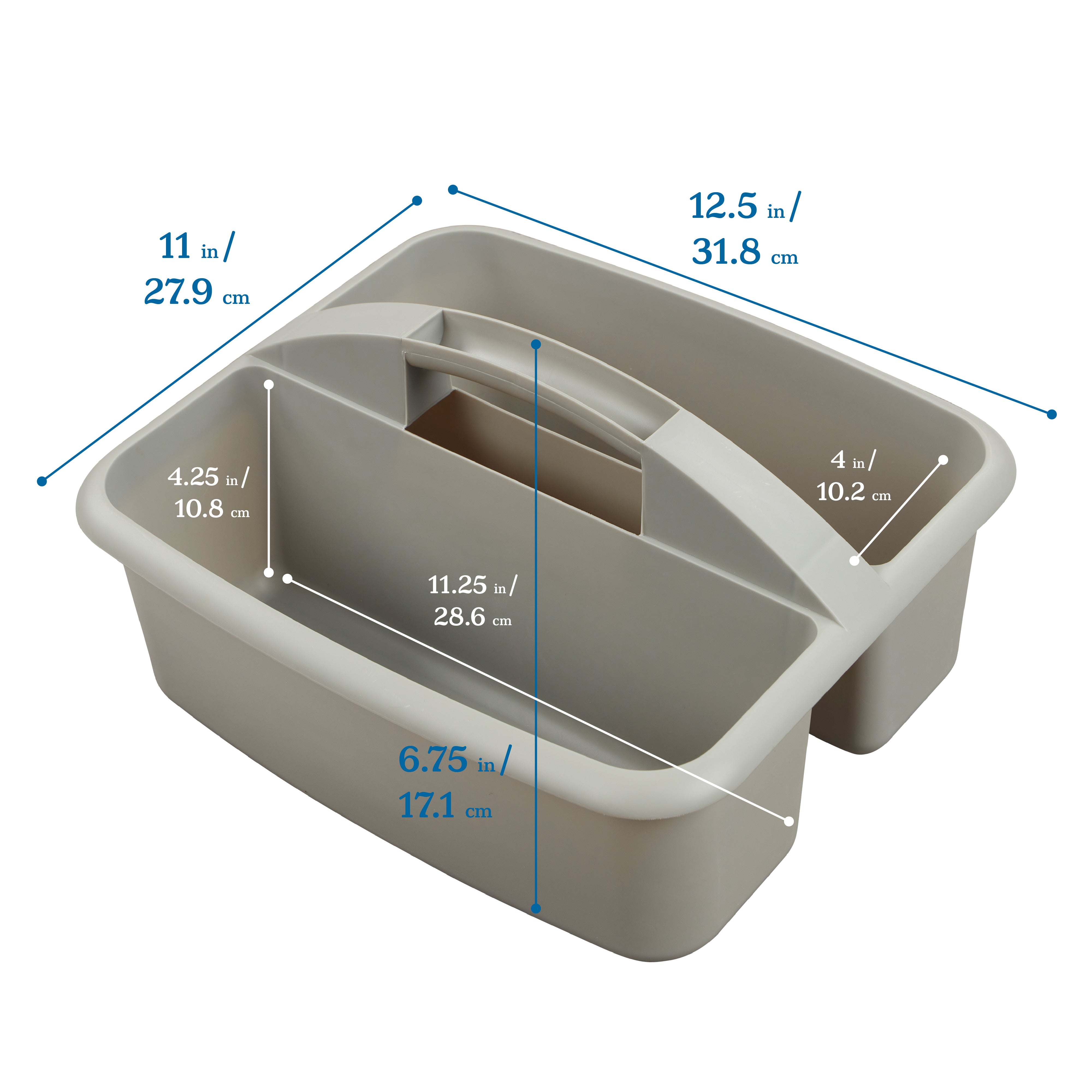 2-Compartment Storage Caddy, 6-Pack
