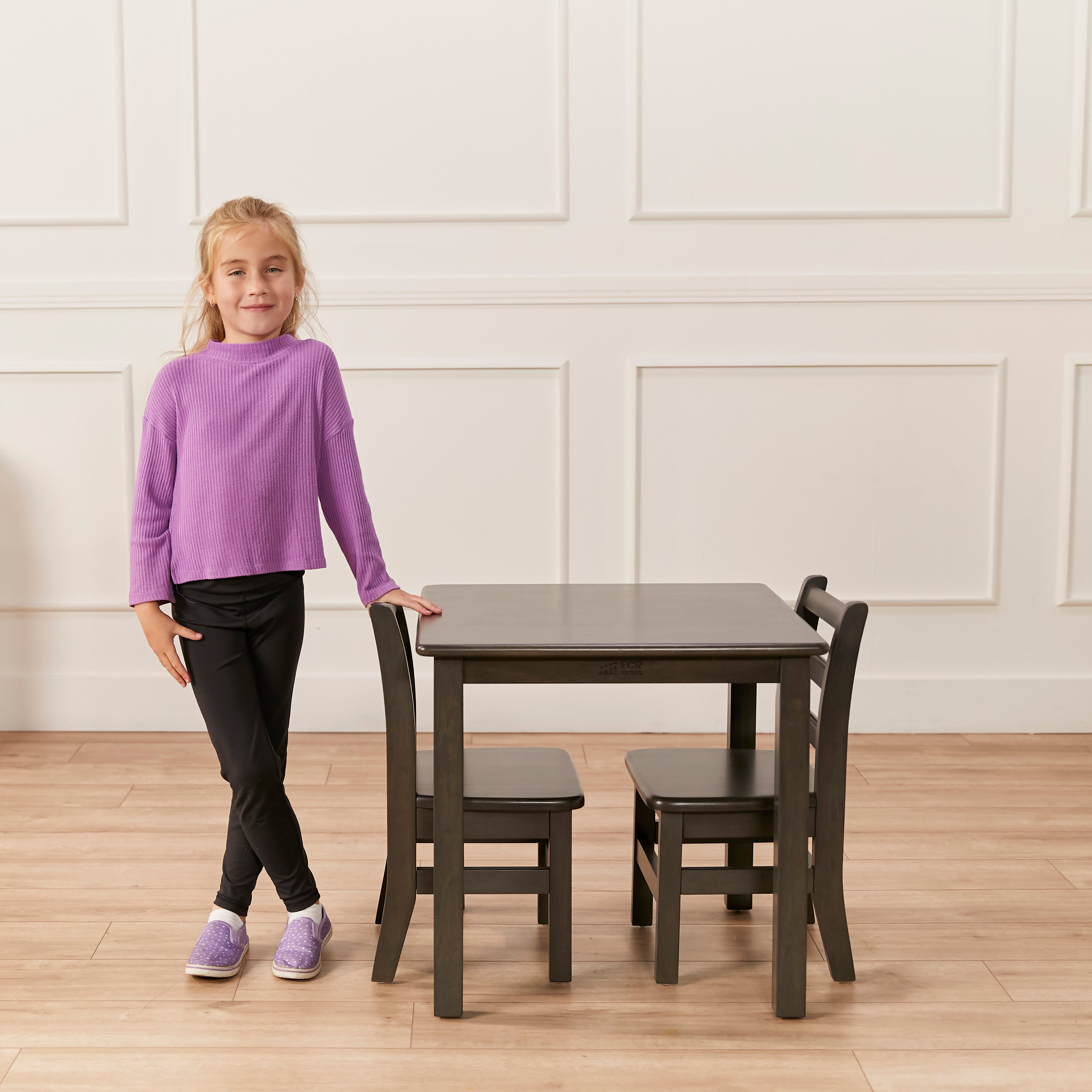 24in Square Hardwood Table with 22in Legs, Kids Furniture