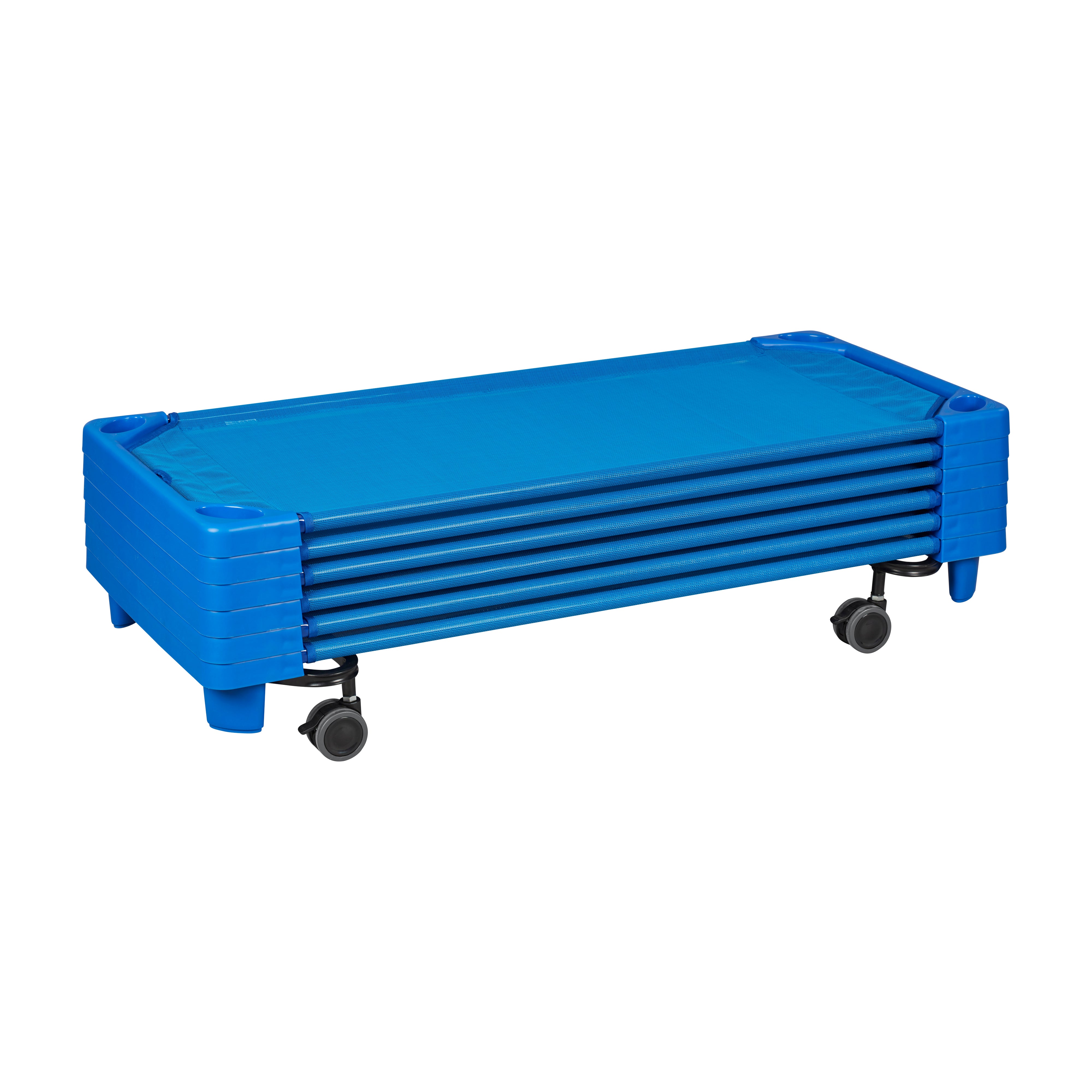 Stackable Kiddie Cots with Trolley, RTA, Standard, 6-Pack