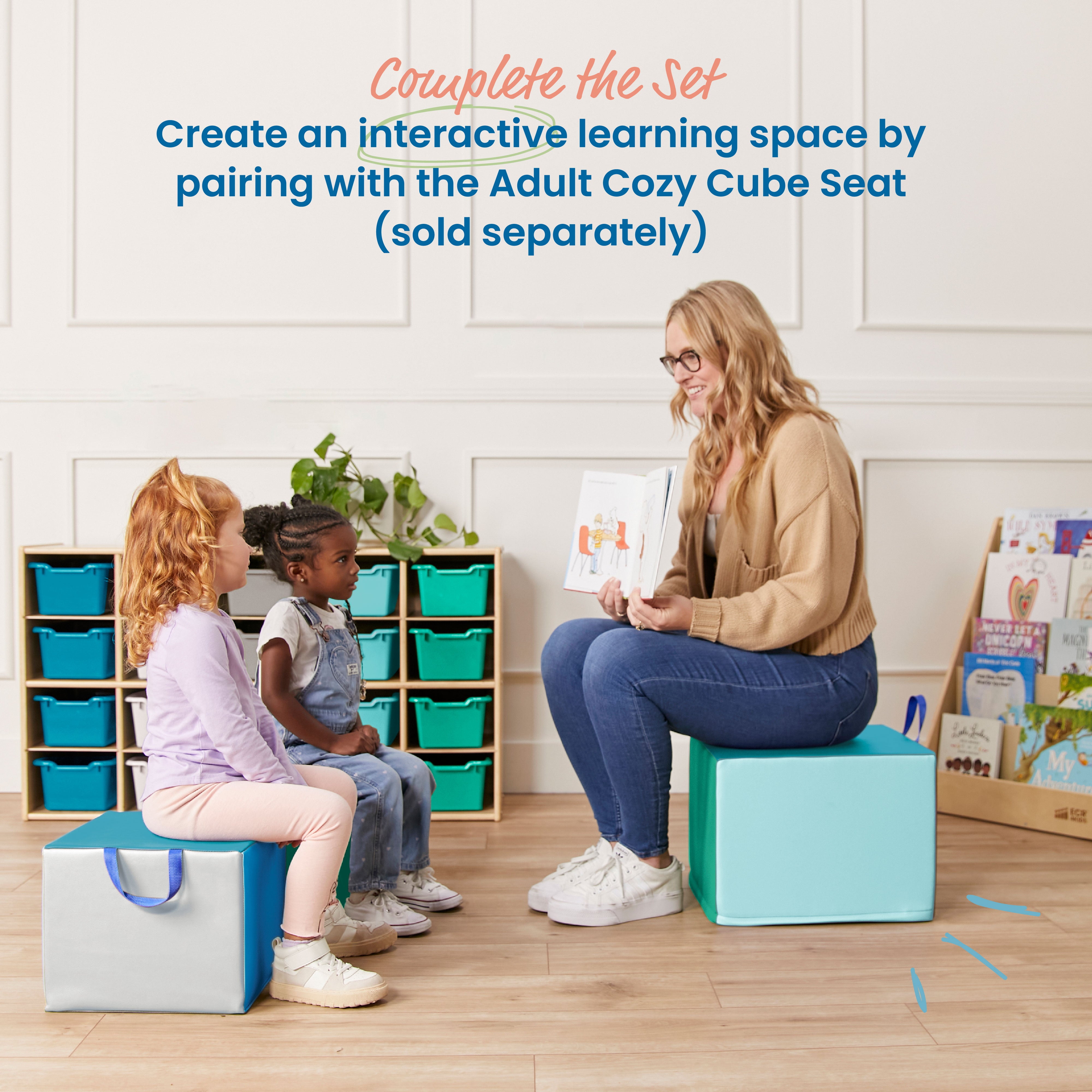 Children's Cozy Cube Seat with Handle, 4-Piece