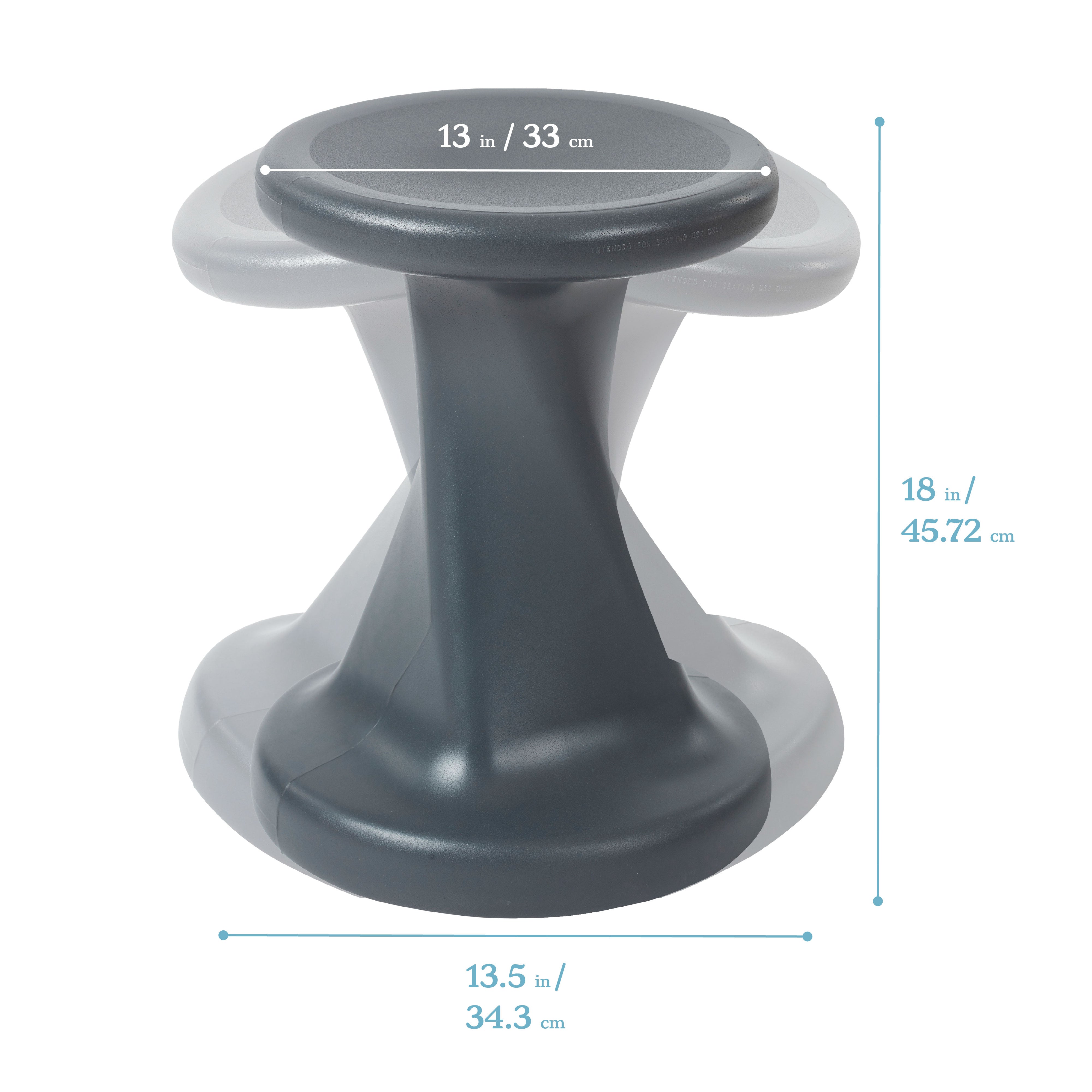 Twist Wobble Stool, 18in Seat Height