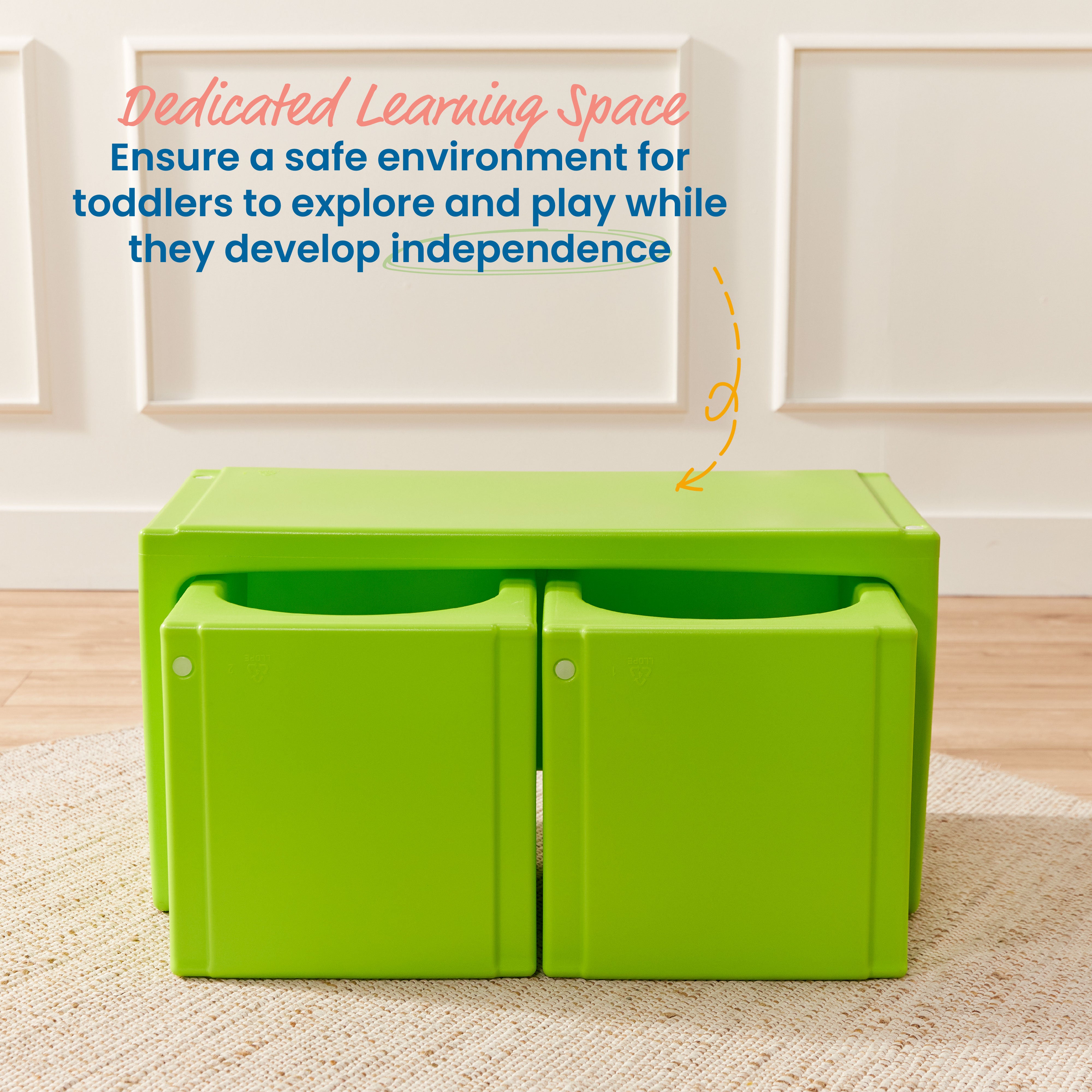 Tri-Me Table and Cube Chair Set, 3-Piece