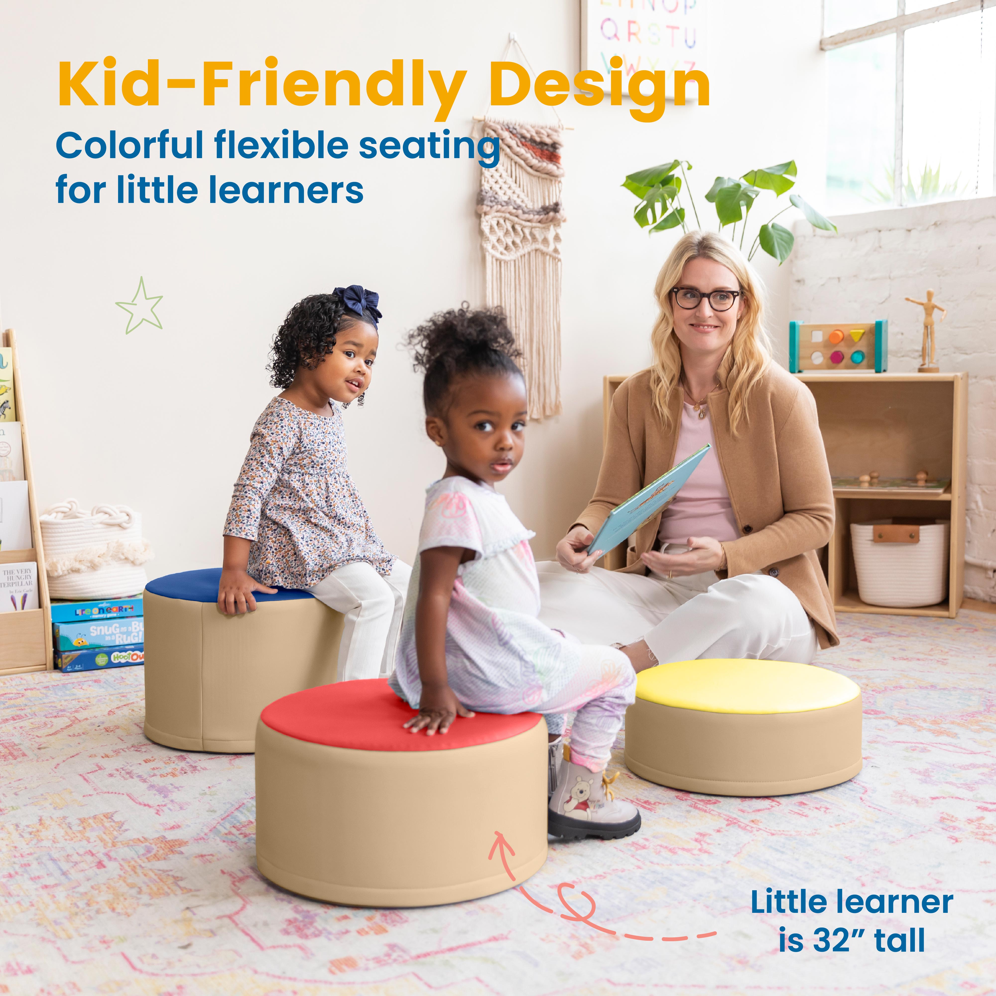 Colorful Stump Stool Set, 3-Piece