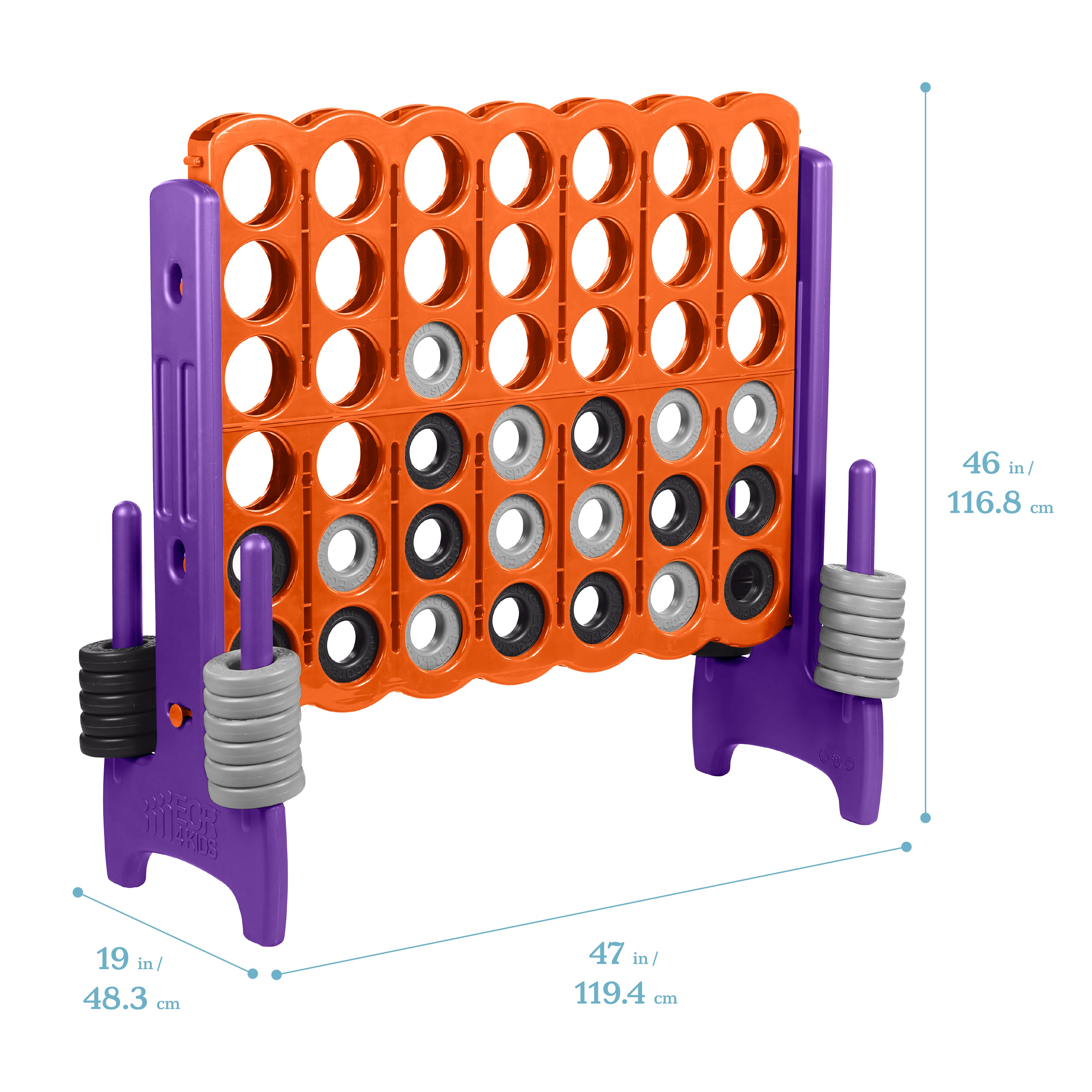 Jumbo 4-To-Score Giant Game with 42 Rings and Reset Sliders