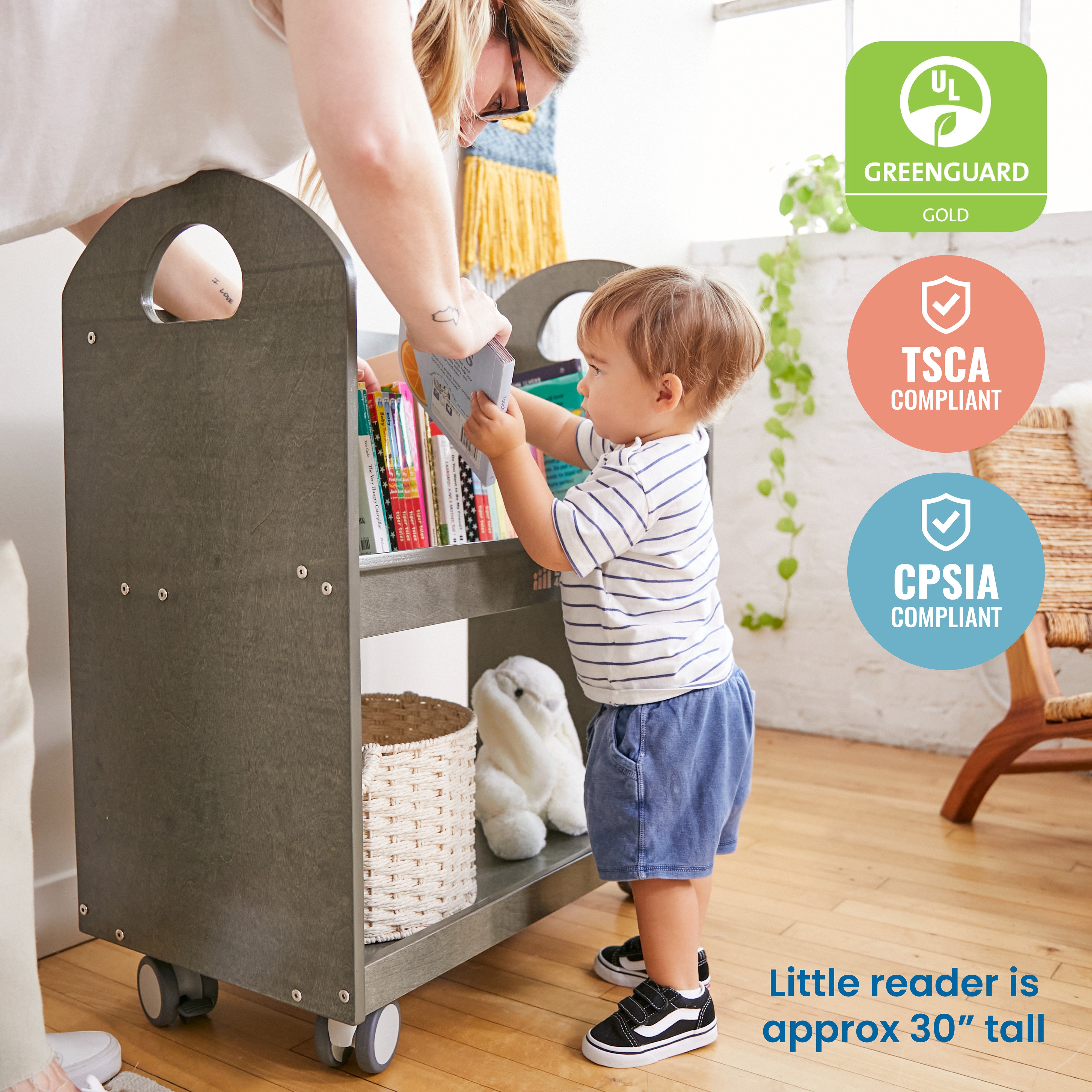 Mobile Book Cart with Countdown Timer