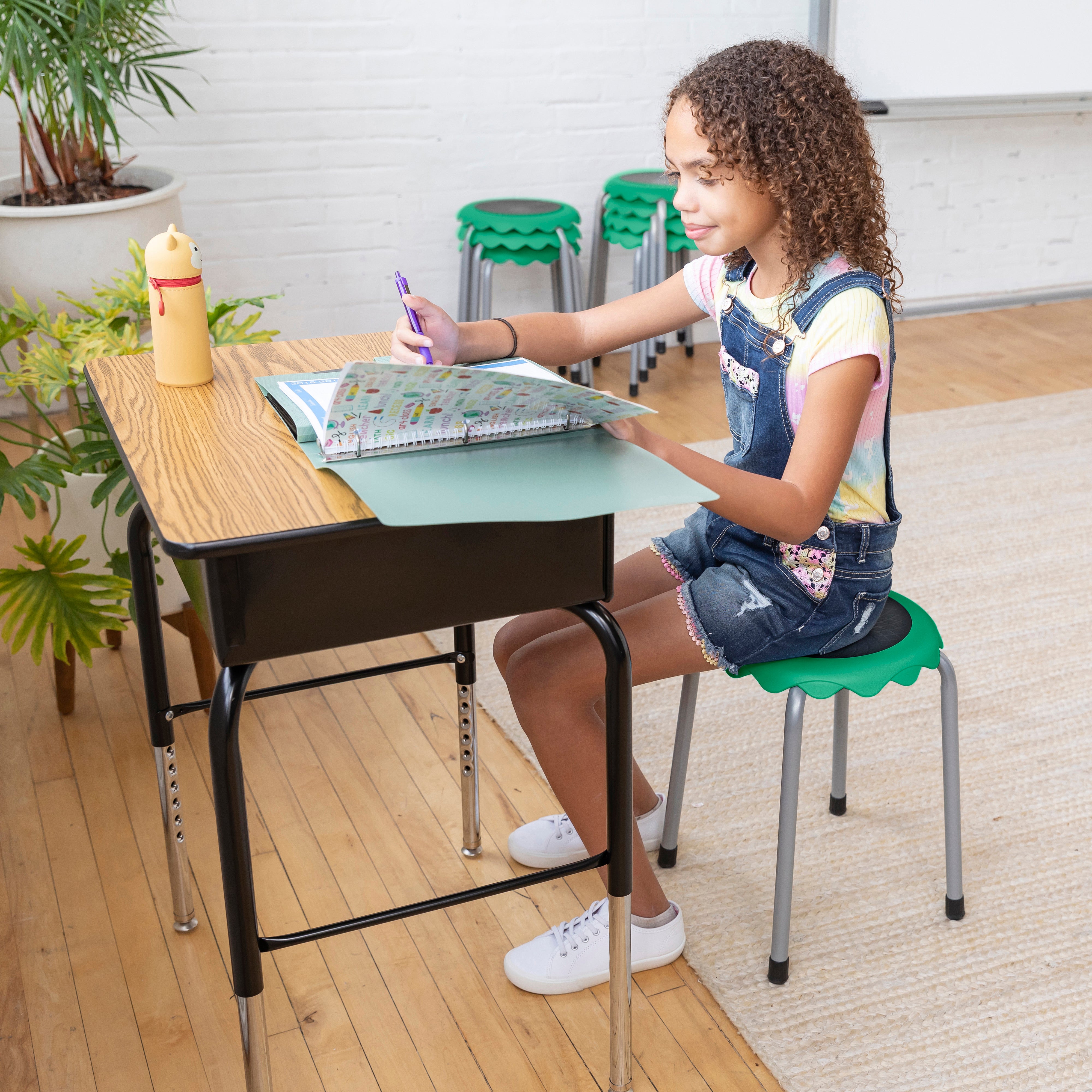 Daisy Stackable Stool with Glides Seating Set, 8-Piece