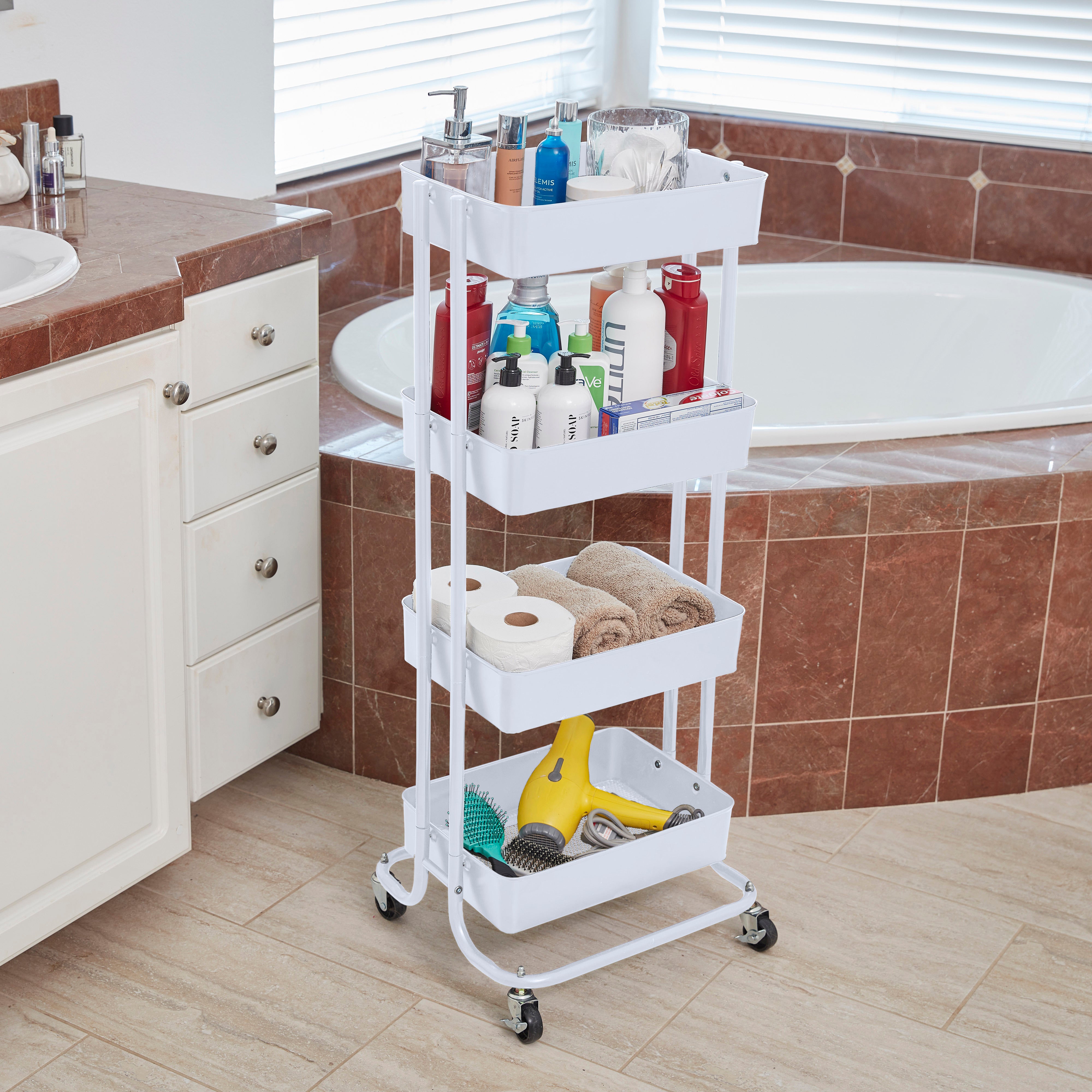 4-Tier Metal Rolling Utility Cart