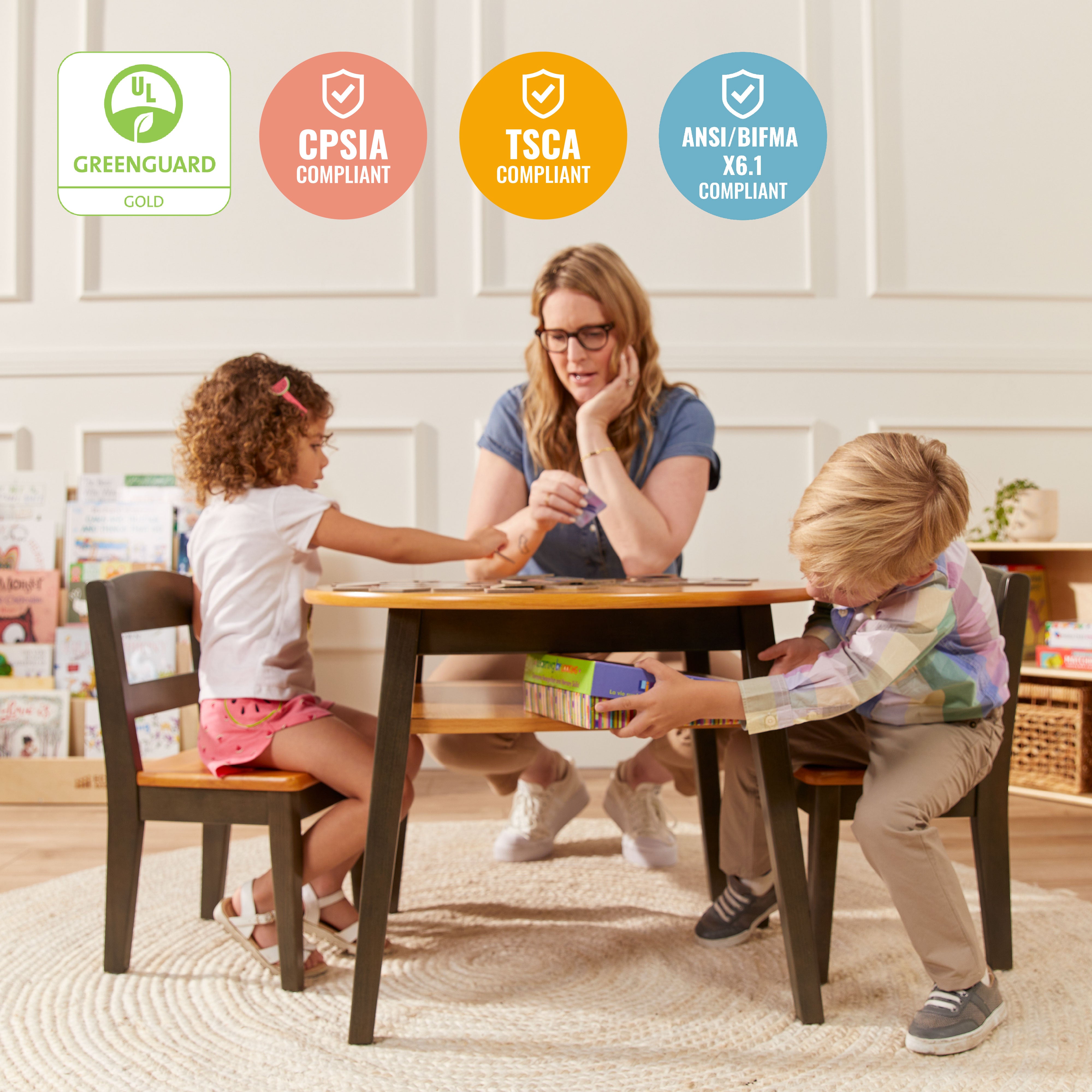 Hideaway Table and Chair Set, 3-Piece