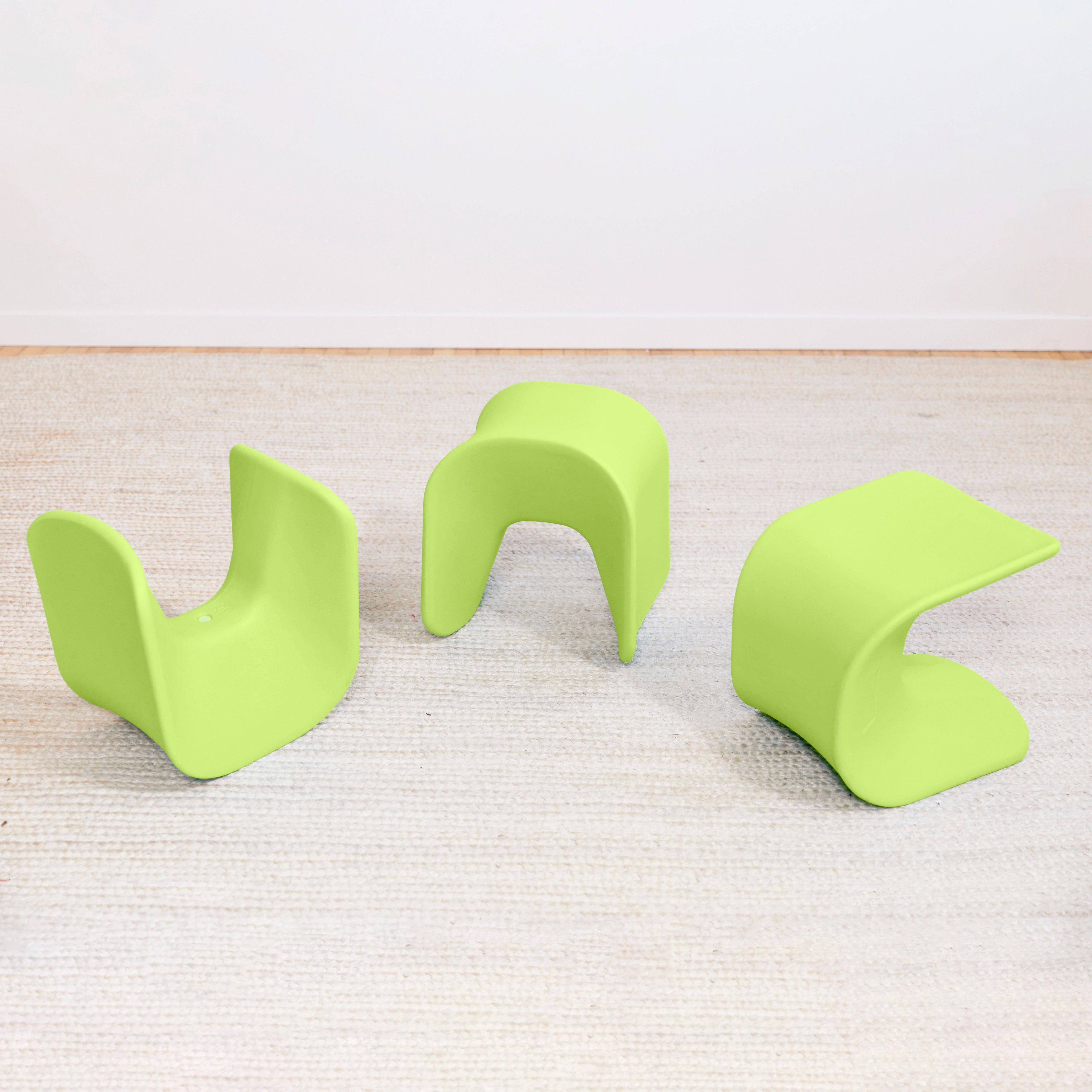 Wave Seat, 14in - 15.1in Seat Height, 2-Pack