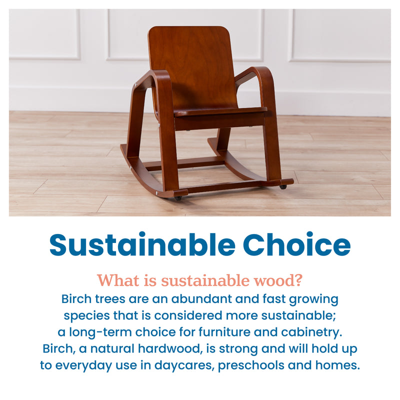 Bentwood Rocking Chair with Cushion, Kids Furniture