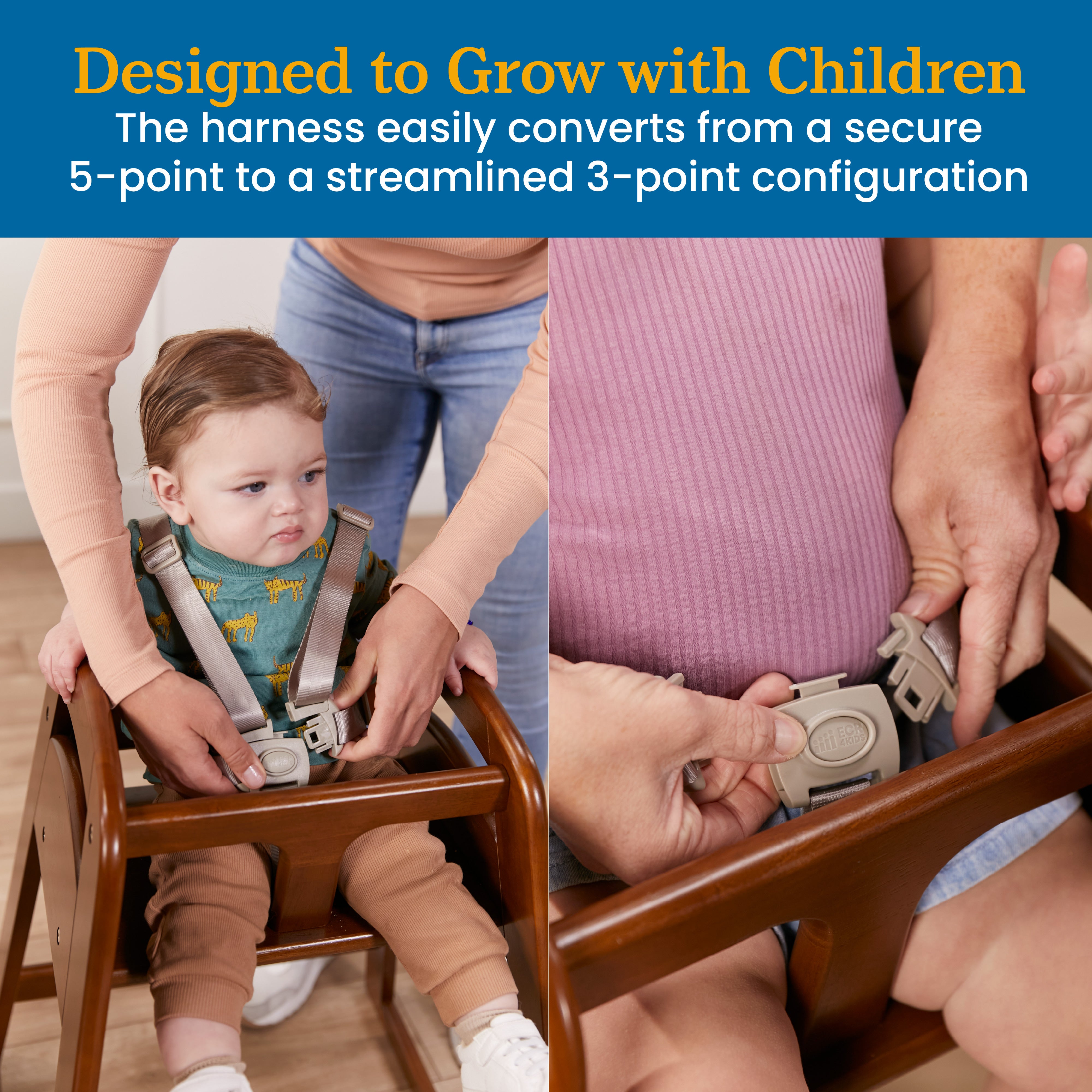 Universal 5-Point T-Lock Harness, Compatible with ASATT High Chair