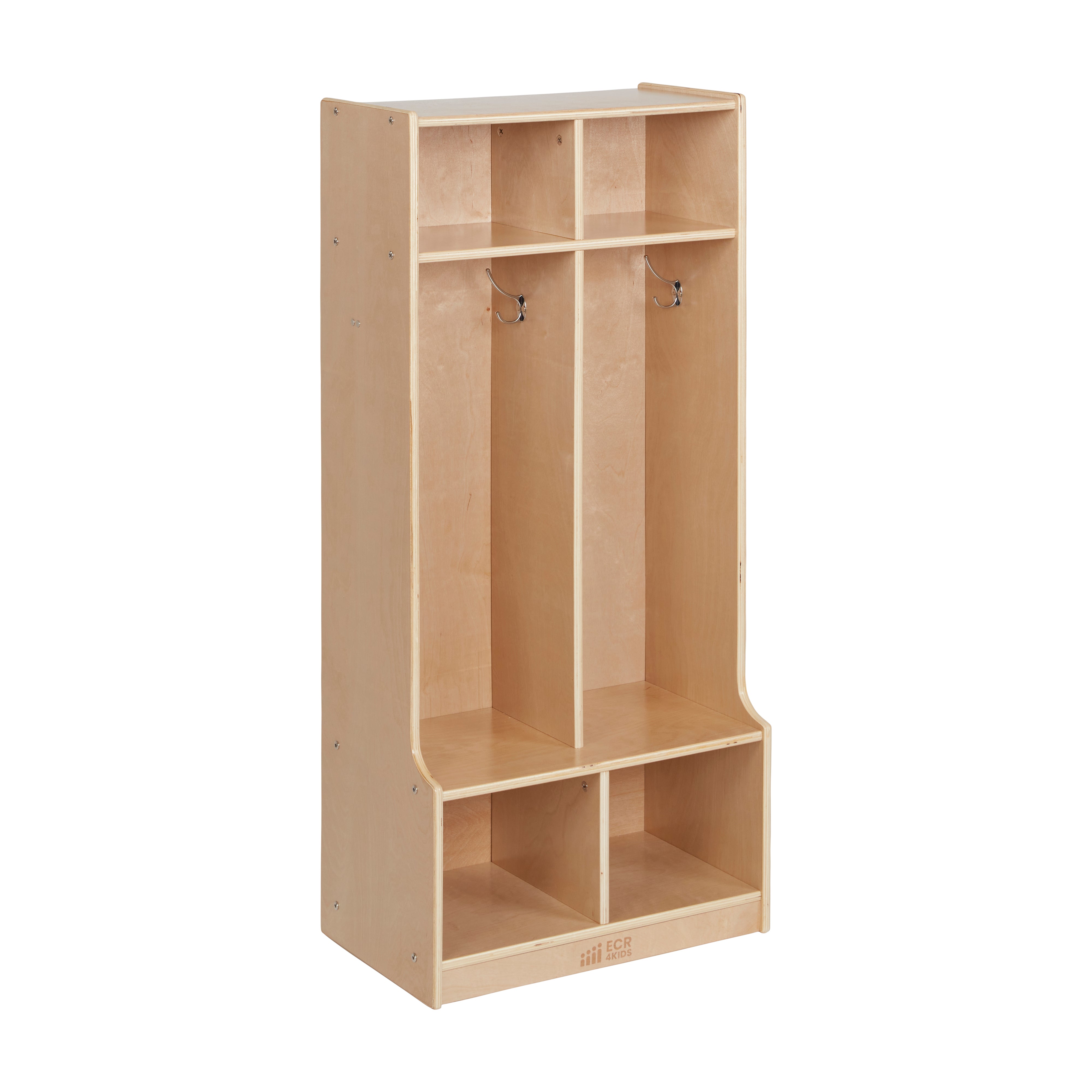 2-Section Coat Locker with Bench