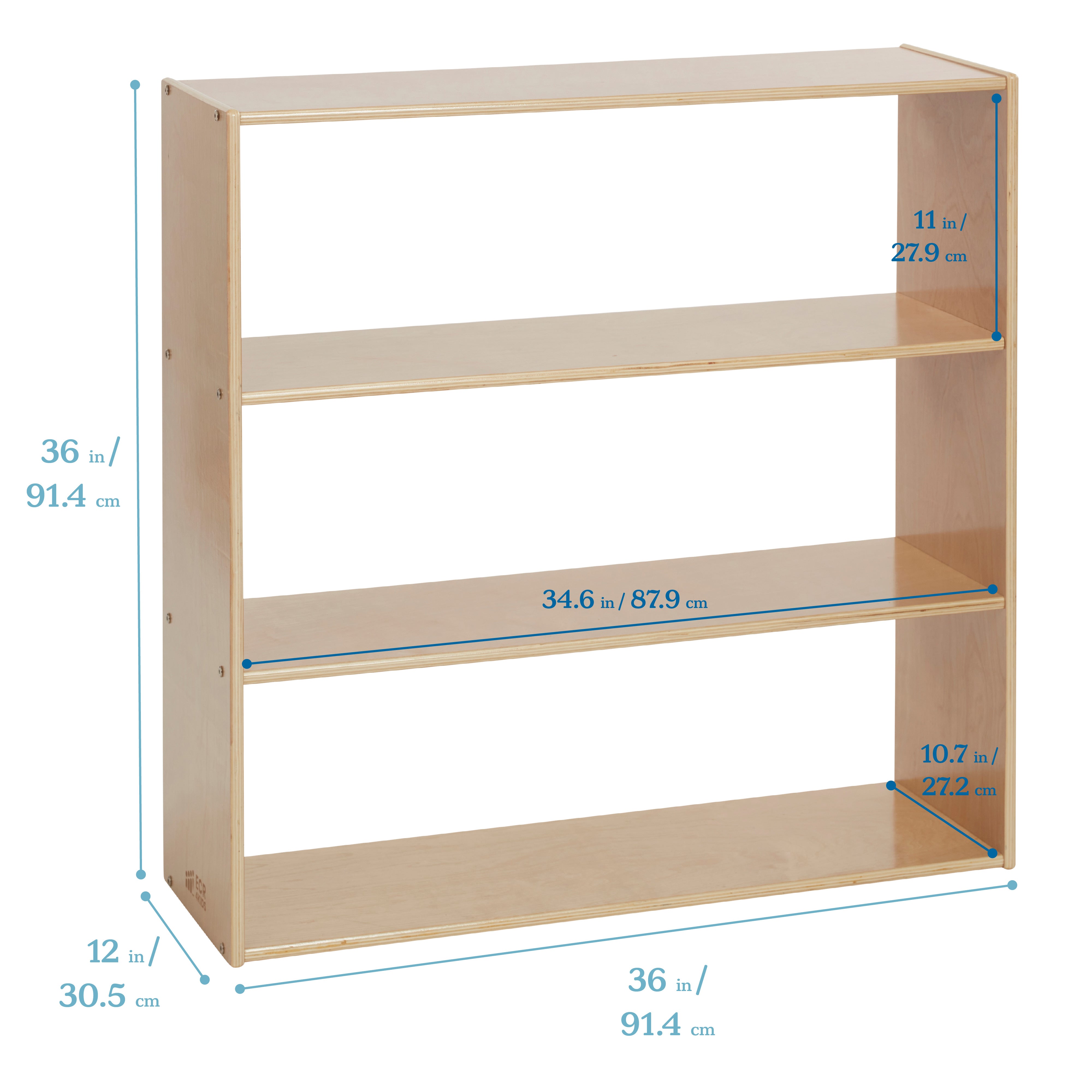 Streamline 3-Shelf Double-Sided Storage Cabinet, 36in