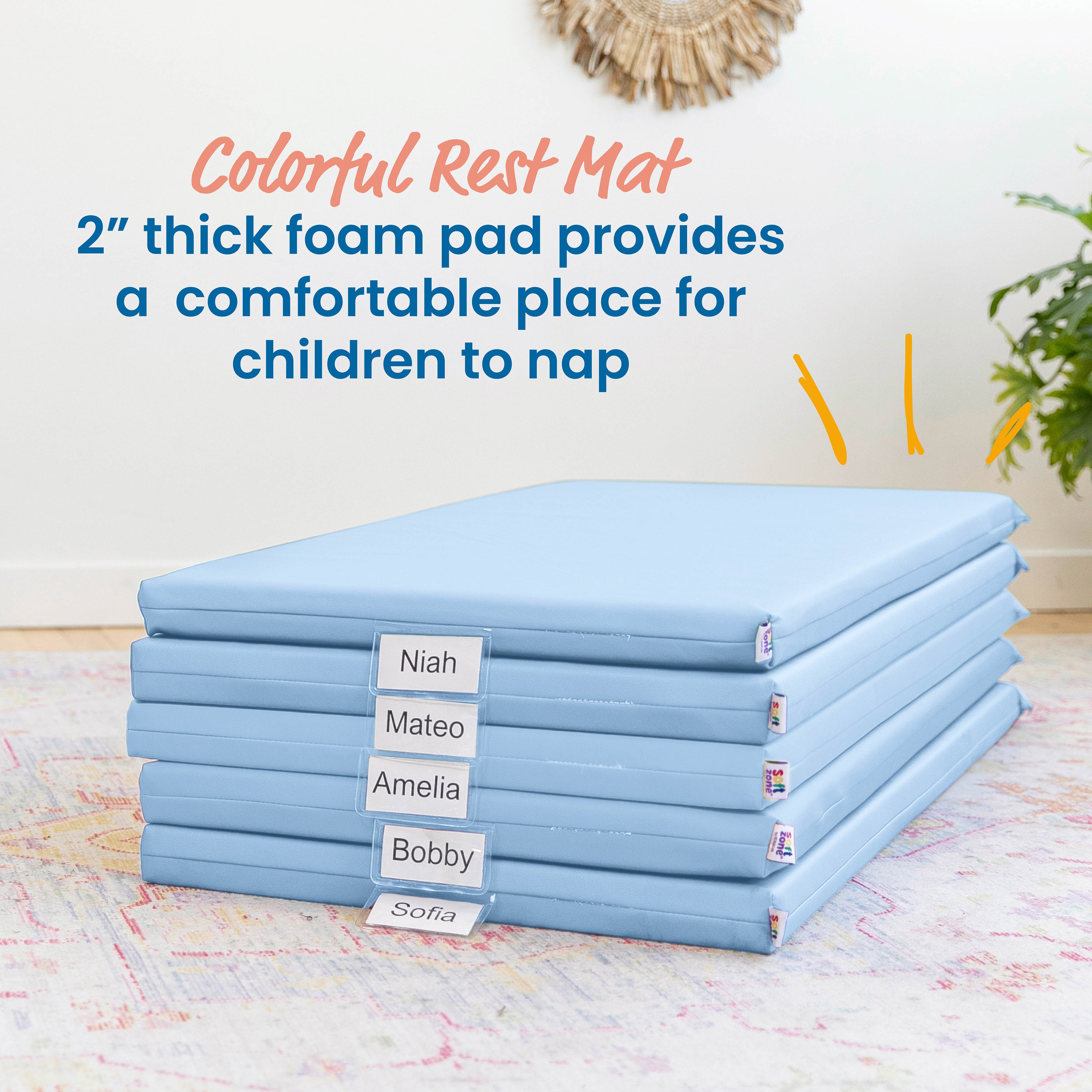 SoftZone Rainbow Rest Mat, 2in, 5-Piece