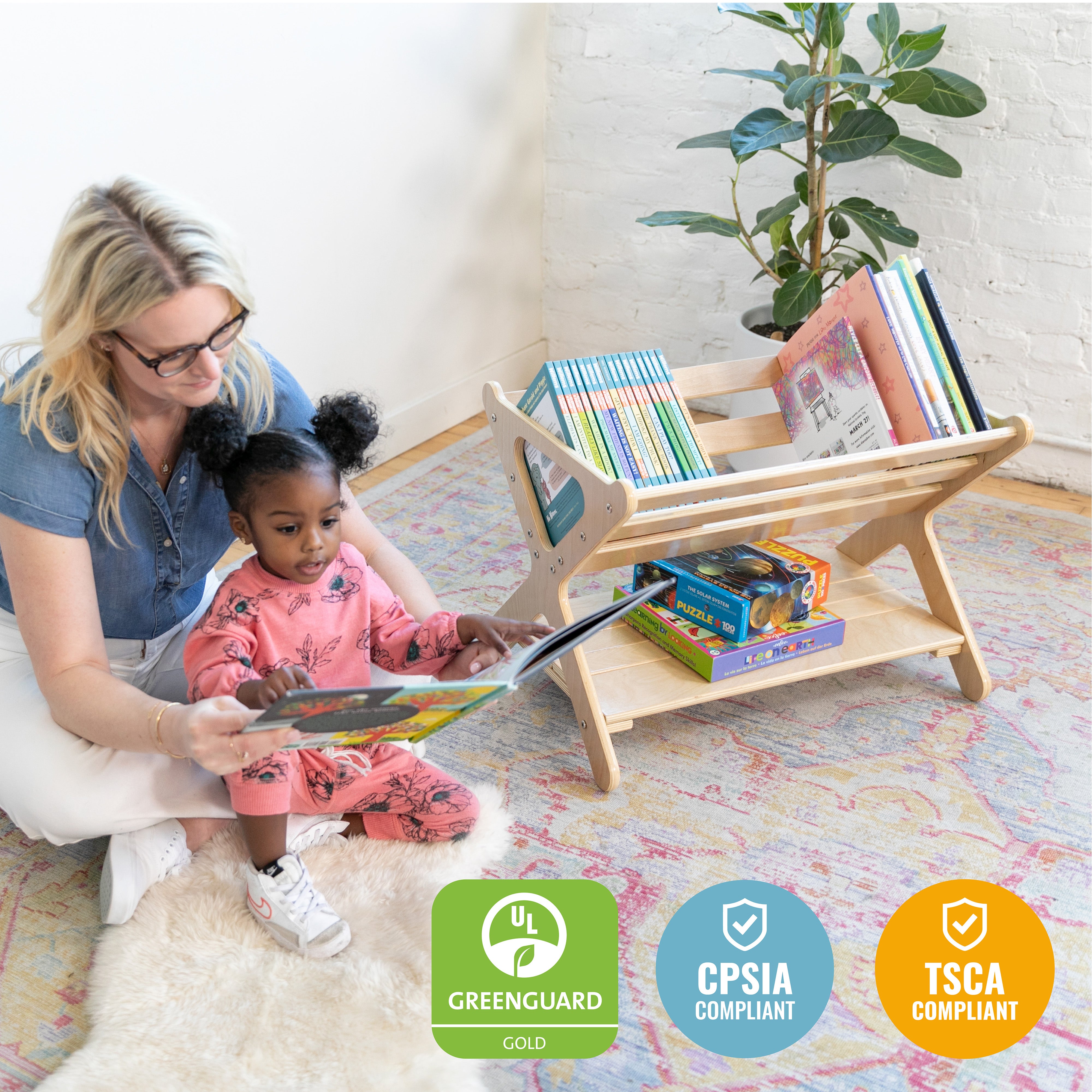 Book Caddy with Shelf