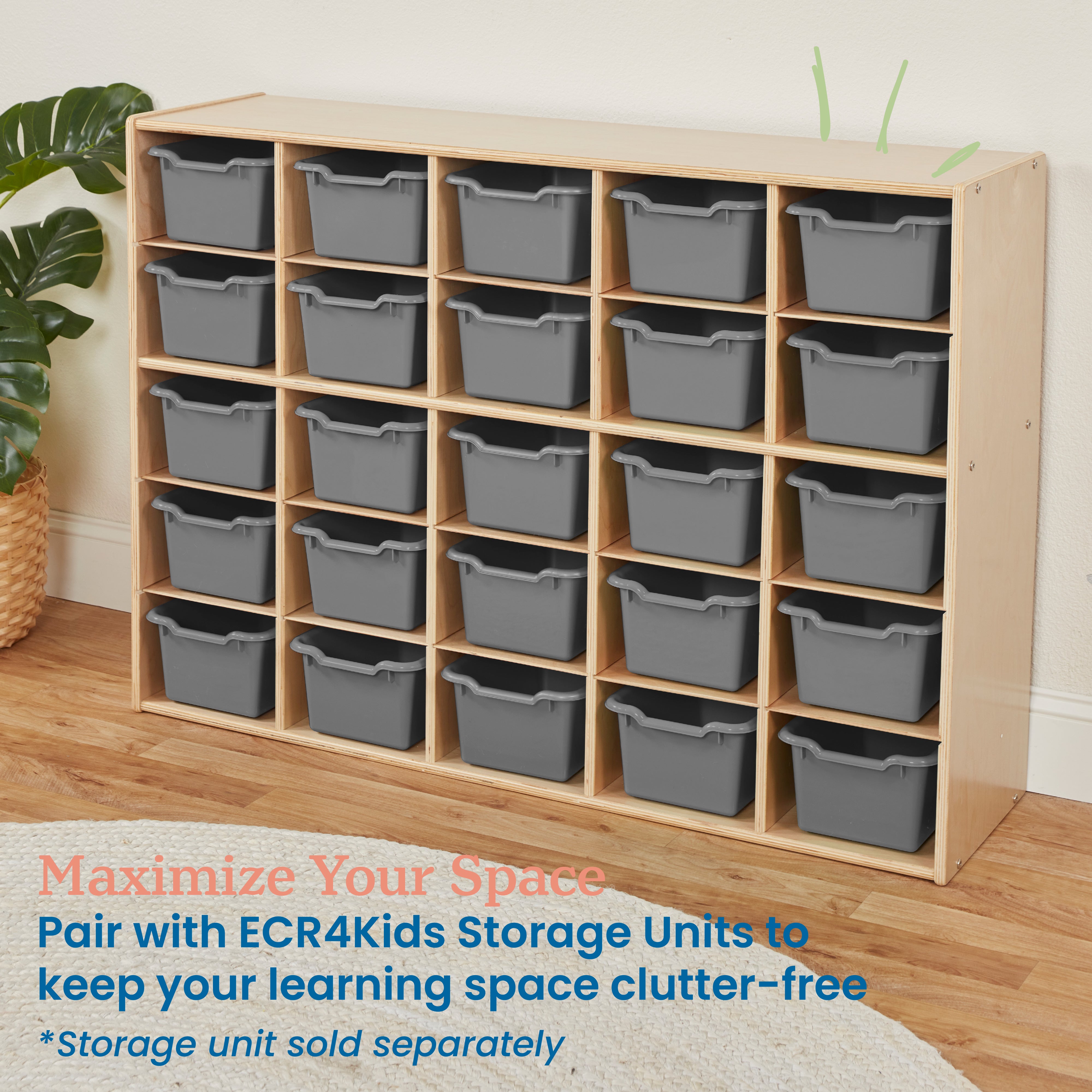 Scoop Front Storage Bins, 25-Piece