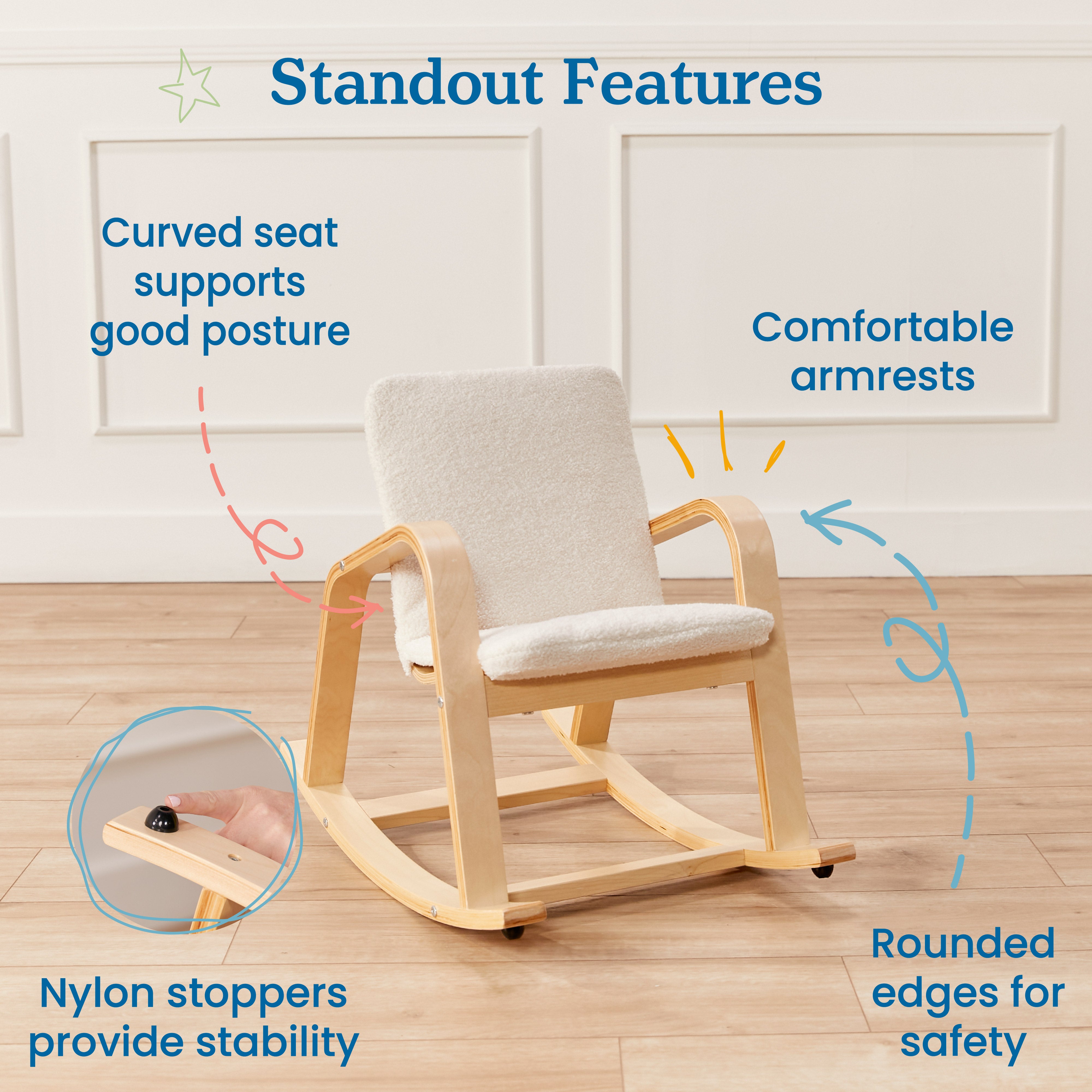 Bentwood Rocking Chair with Cushion