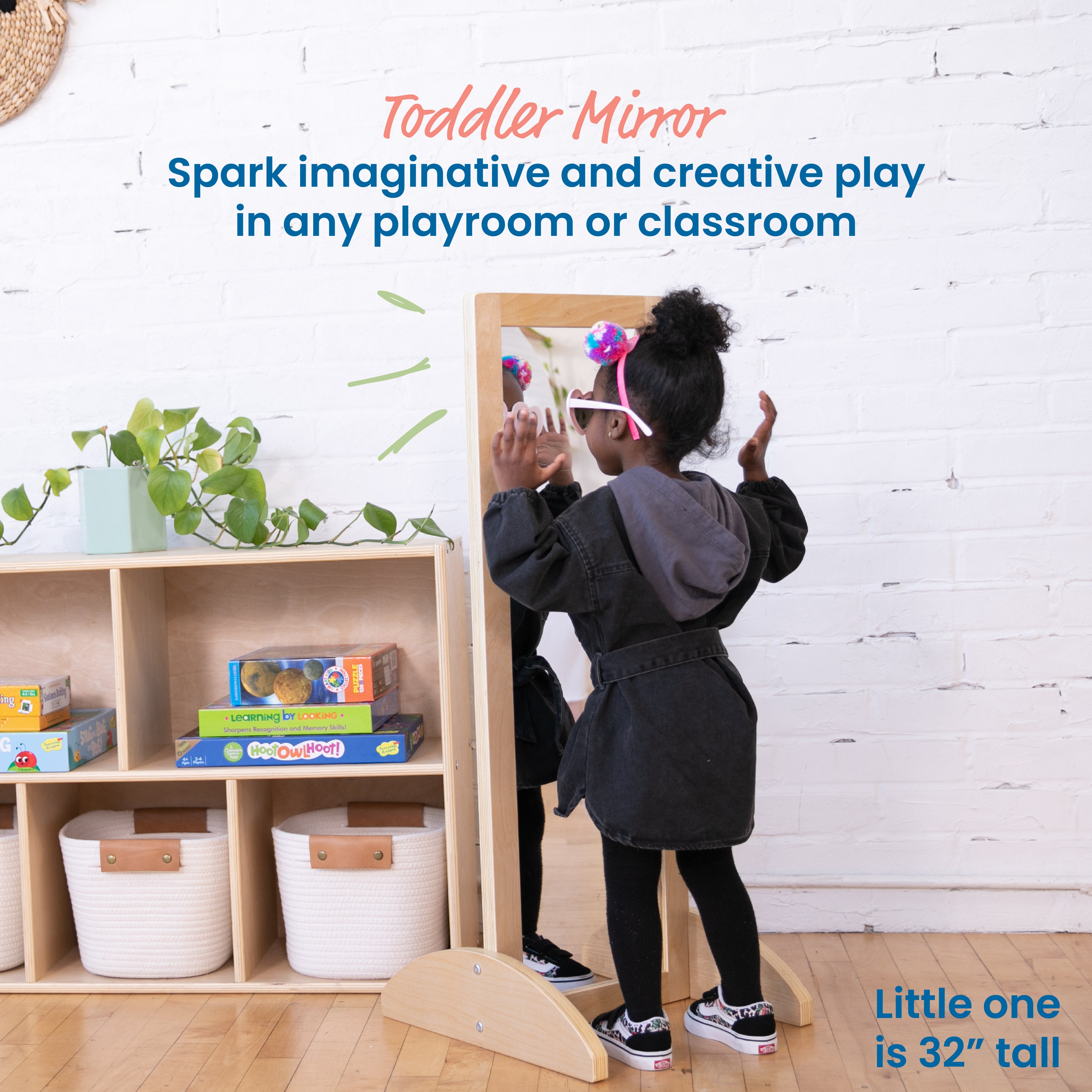 Toddler Single-Sided Bi-Directional Mirror
