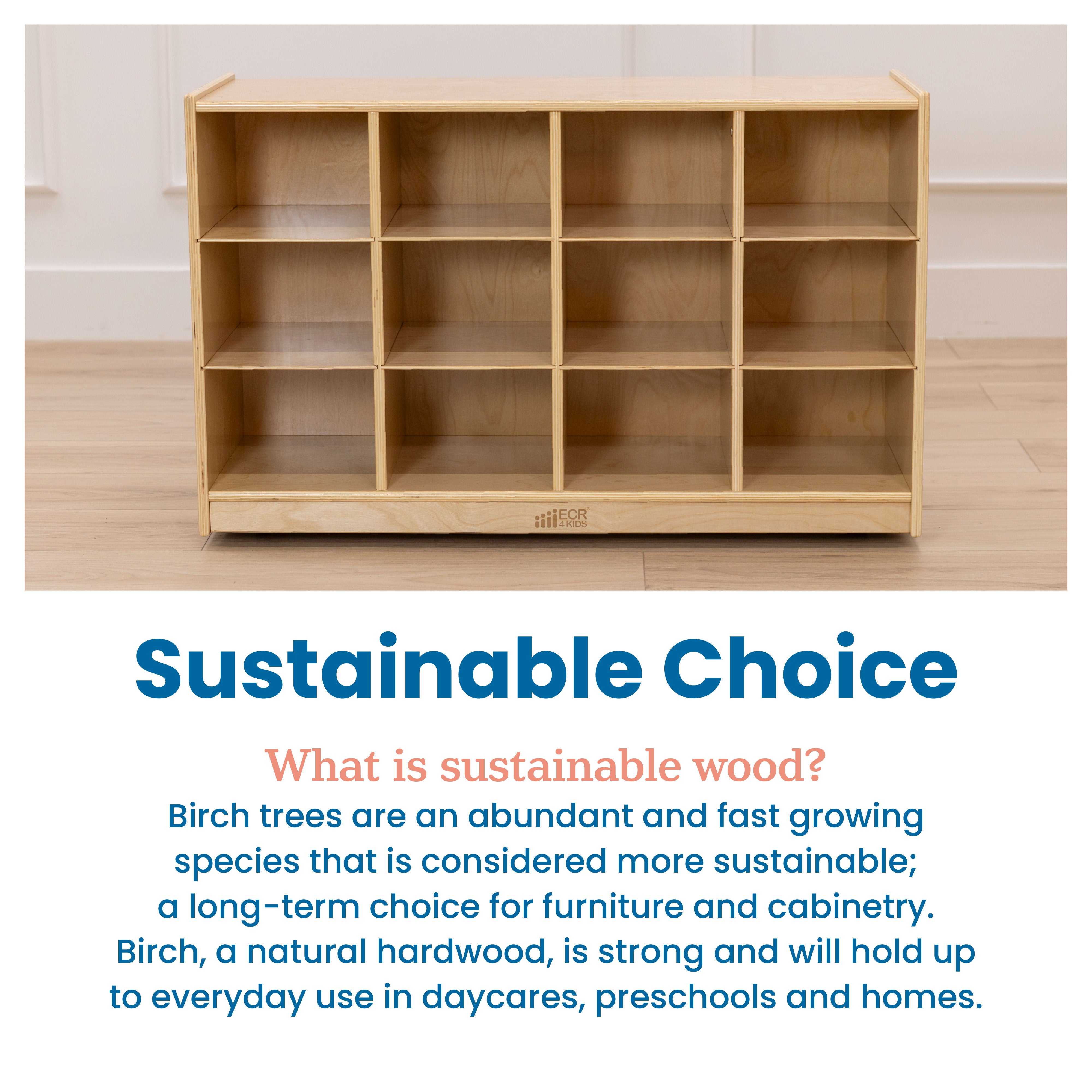 12 Cubby Mobile Tray Cabinet, 3x4