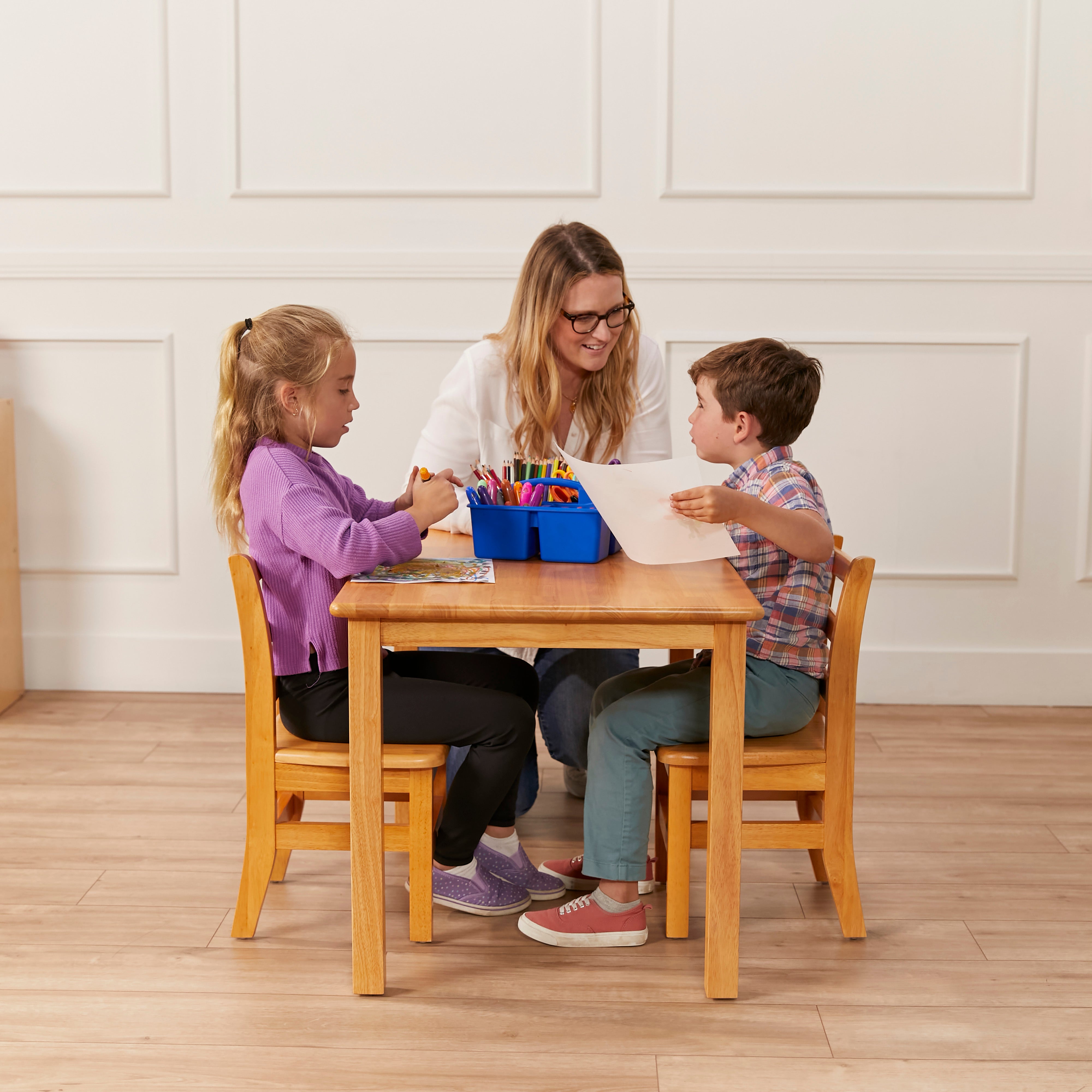 24in x 36in Rectangular Hardwood Table with 22in Legs