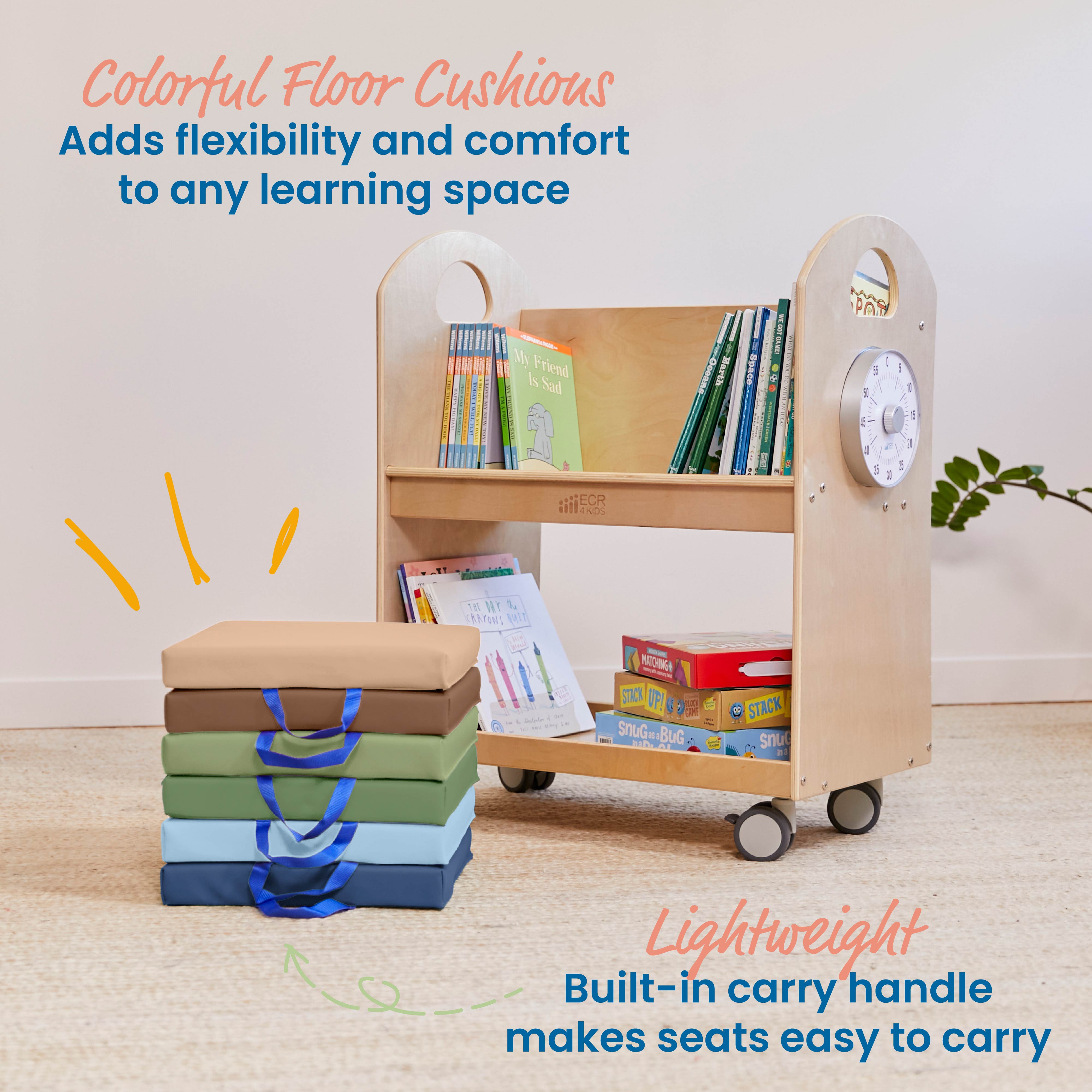 Floor Cushions, Square, 6-Piece