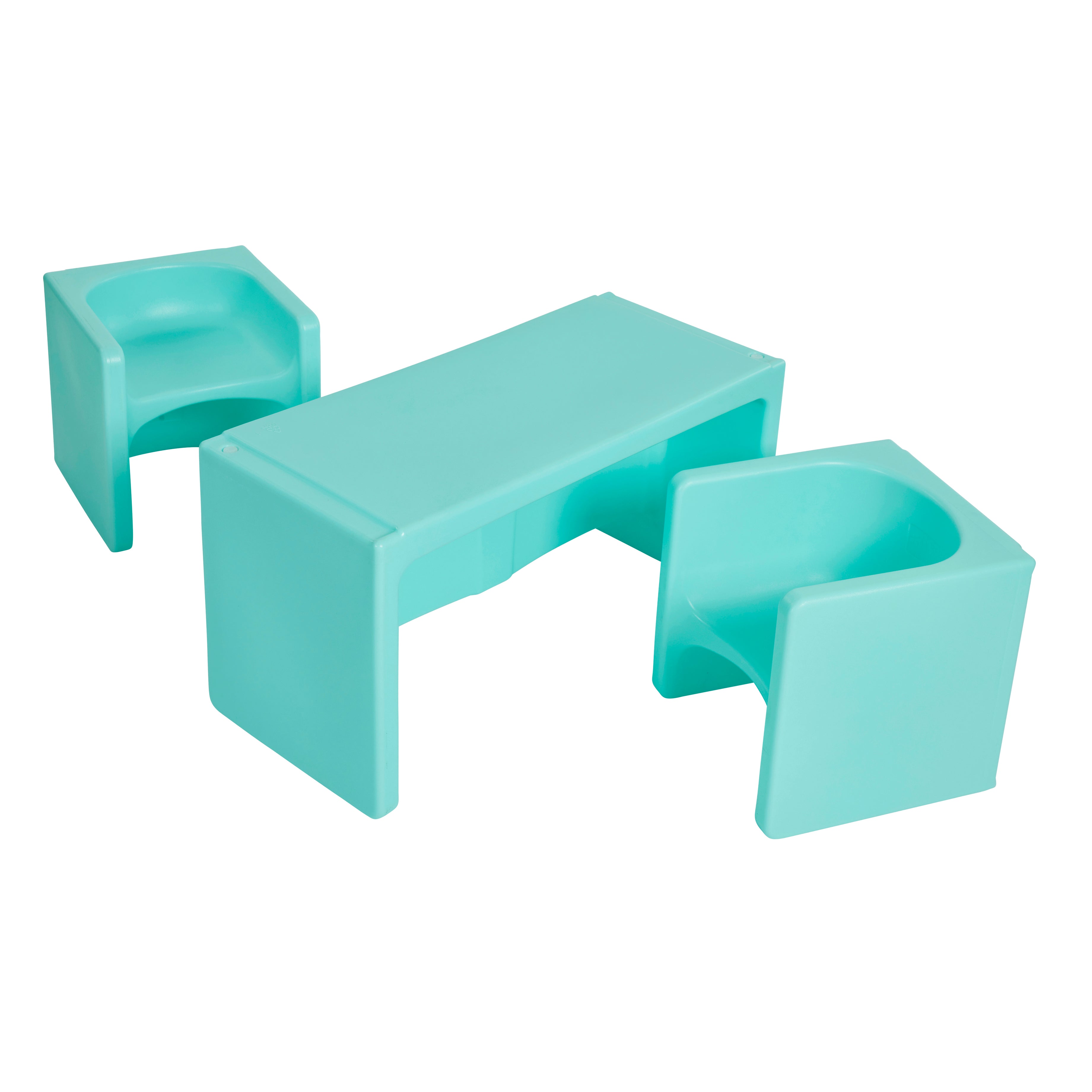 Tri-Me Table and Cube Chair Set, 3-Piece