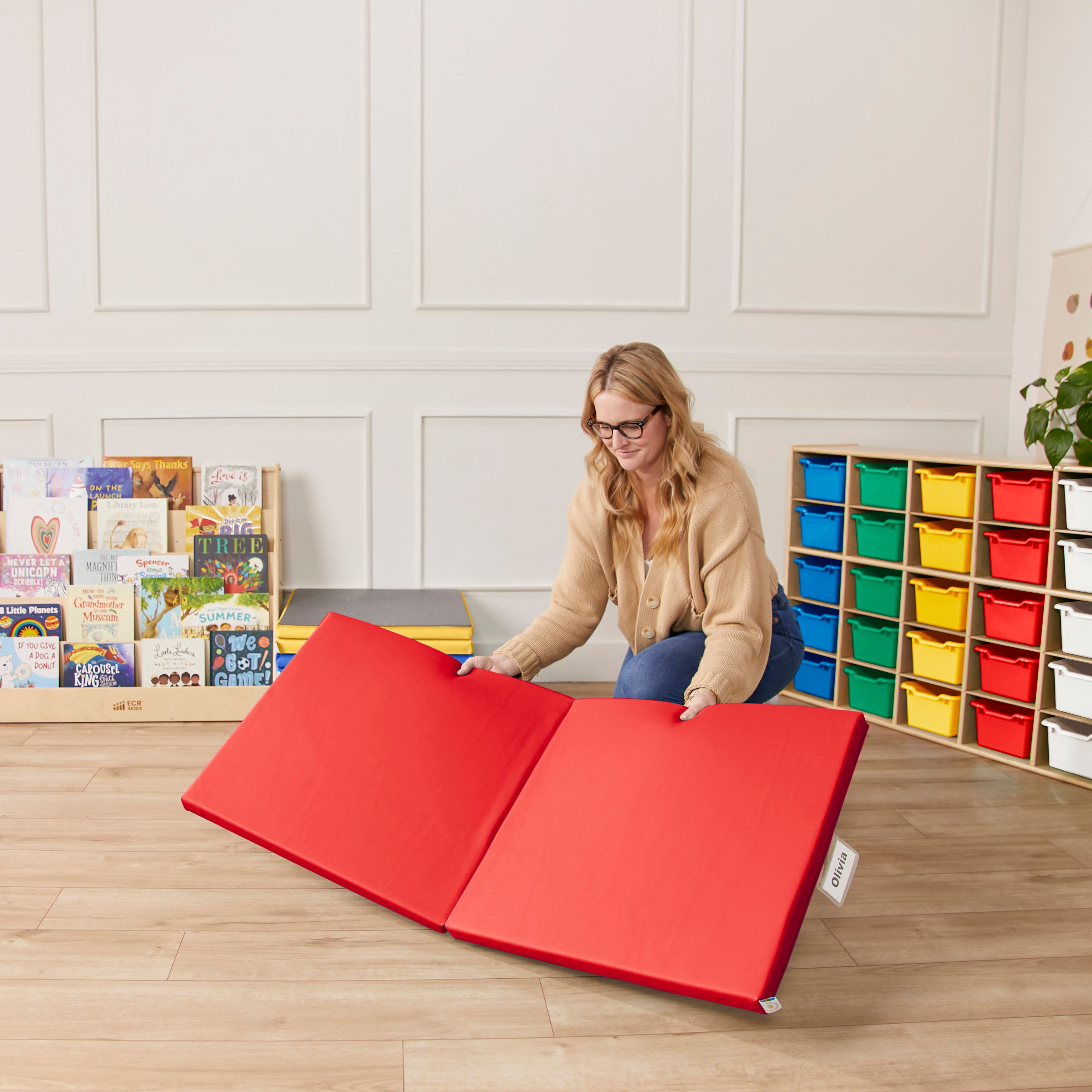 Folding Rainbow Rest Mats, 5-Piece