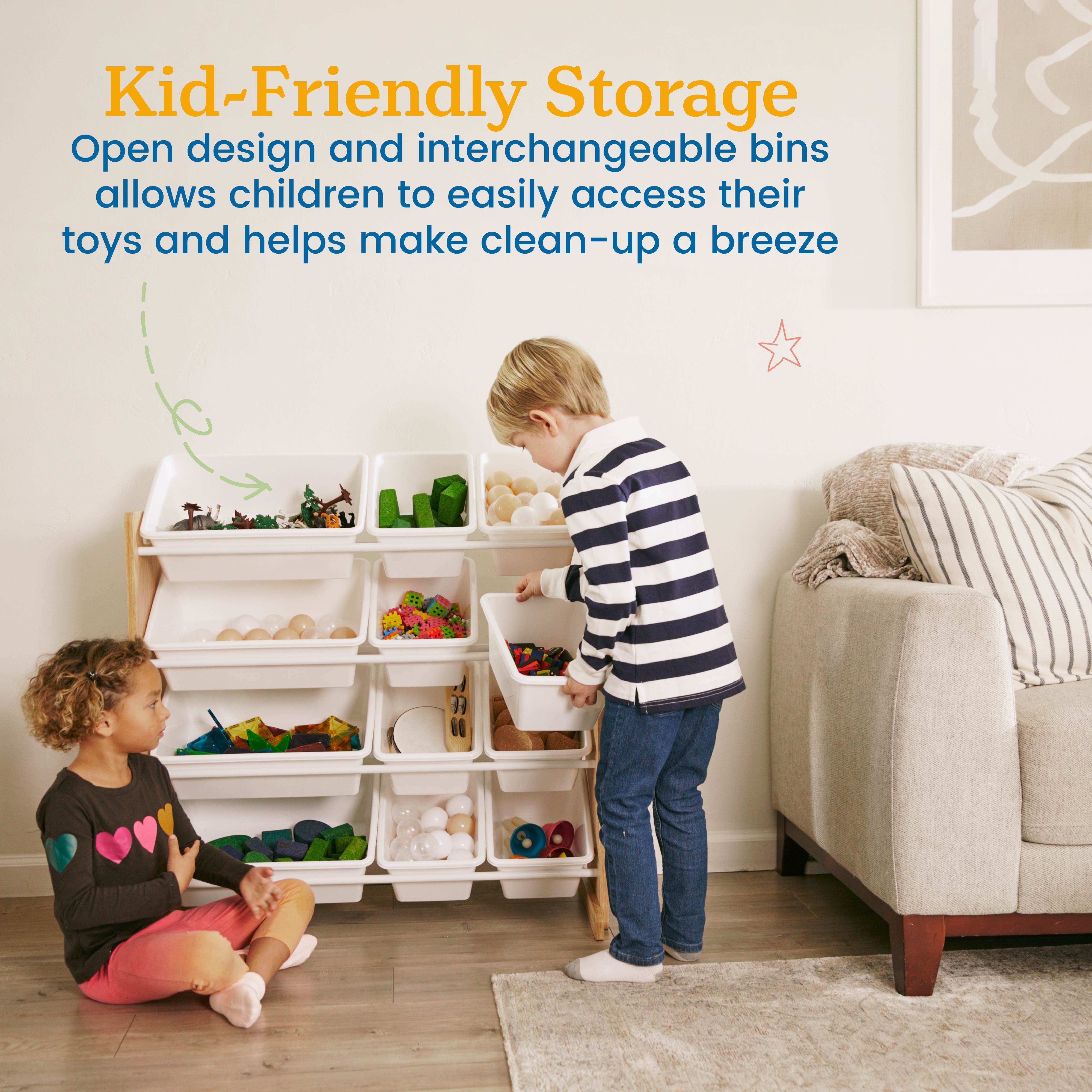 4-Tier Organizer with 12 Bins