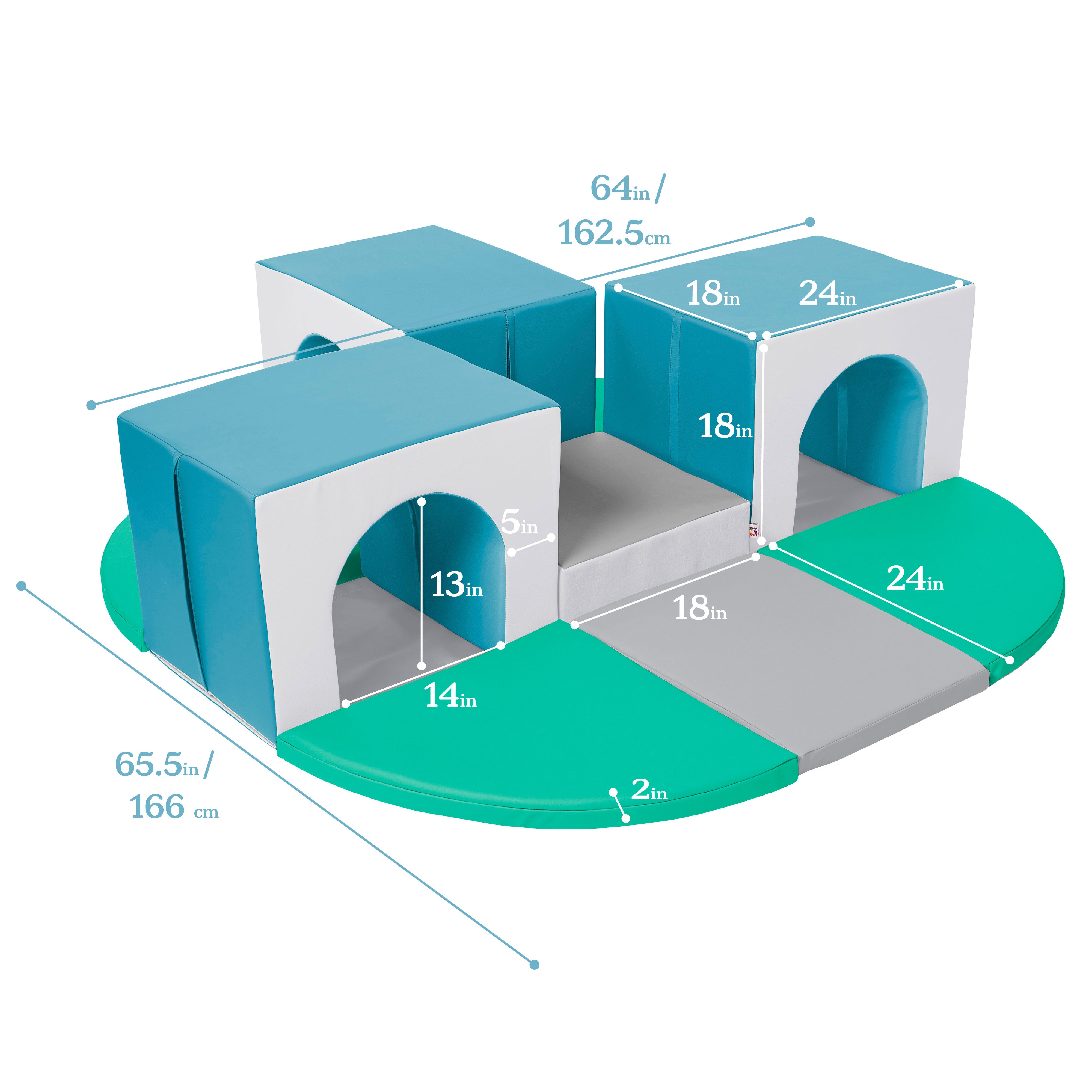 Triple Tunnel Maze, 9-Piece