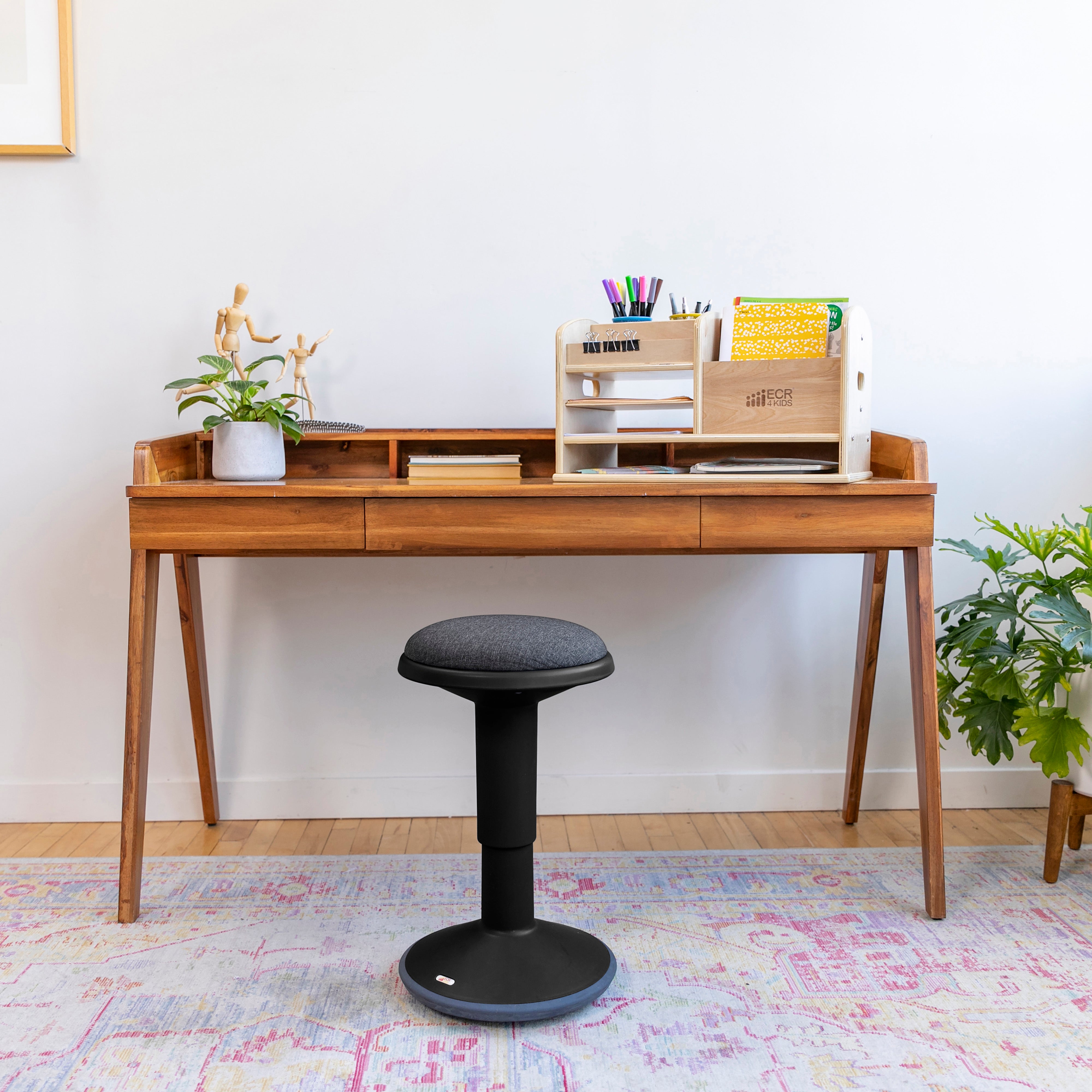 Sitwell Wobble Stool with Cushion, Adjustable Height